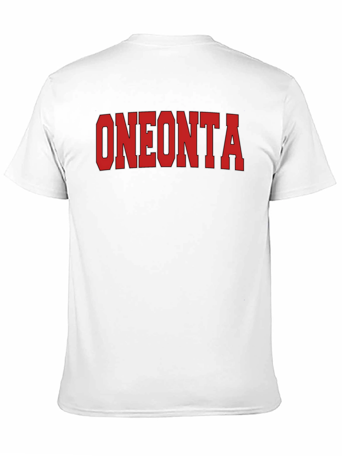 Oneonta Graphic Tee - Red Text on Black T-Shirt