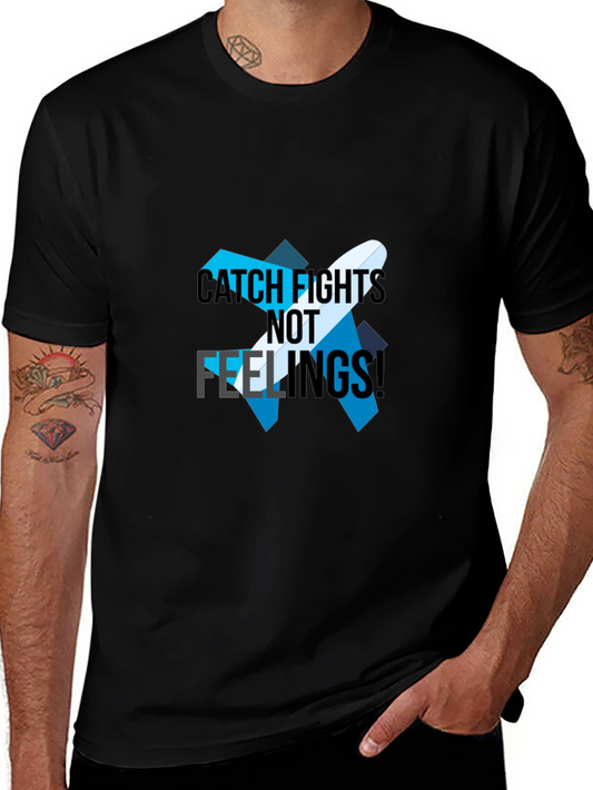 Catch Flights Not Feelings Black T-Shirt