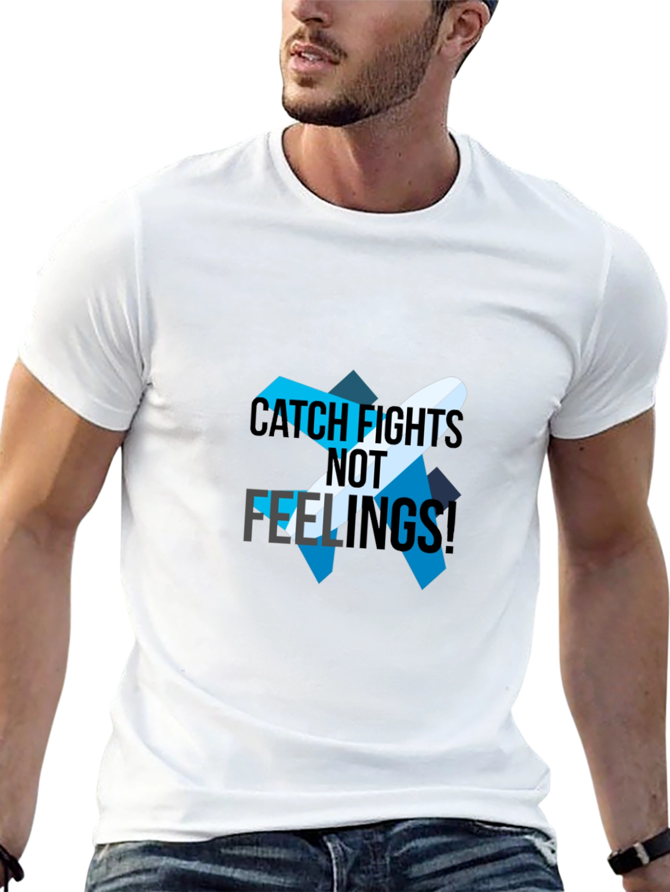 Catch Flights Not Feelings Black T-Shirt