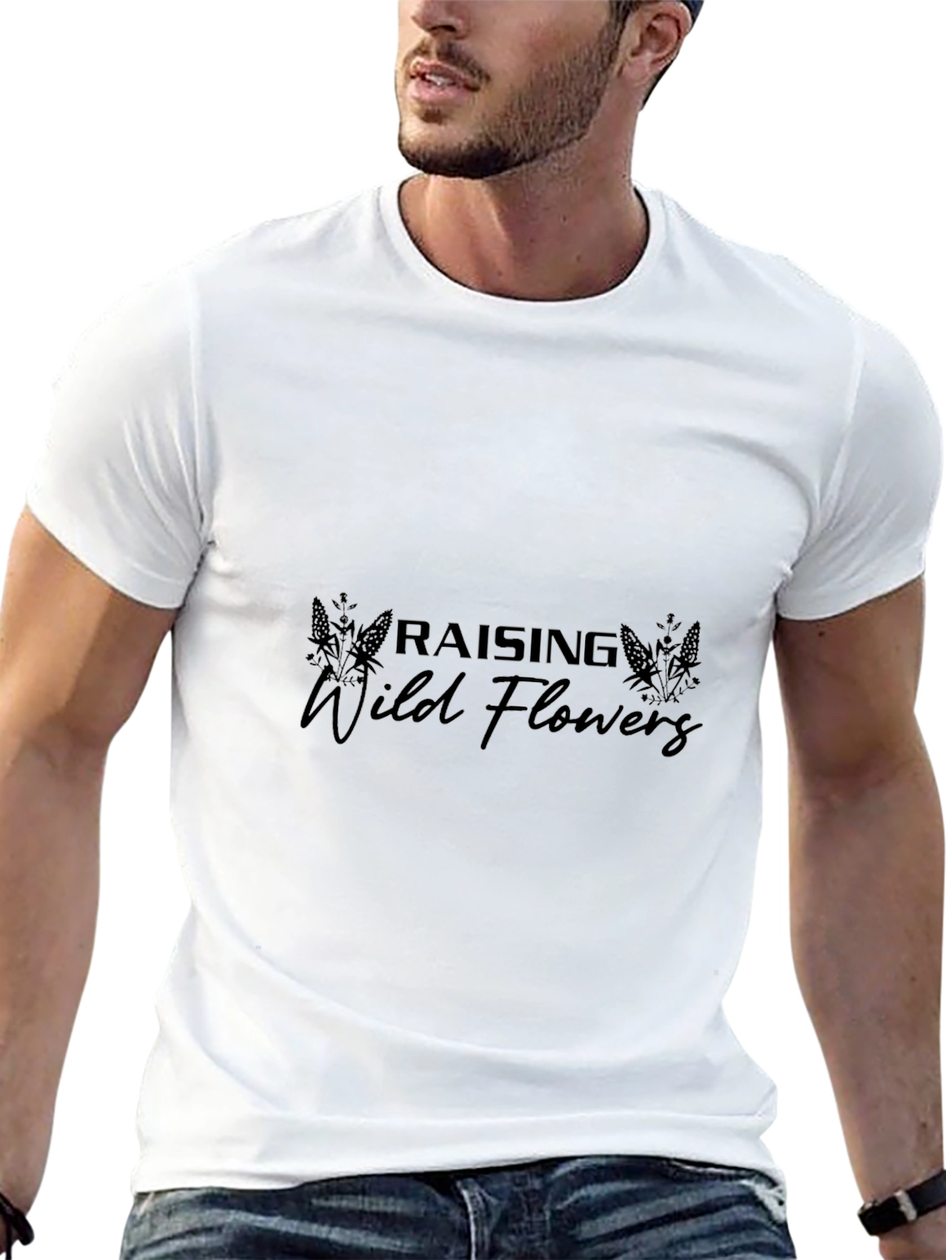 Raising Wild Flowers Black T-Shirt