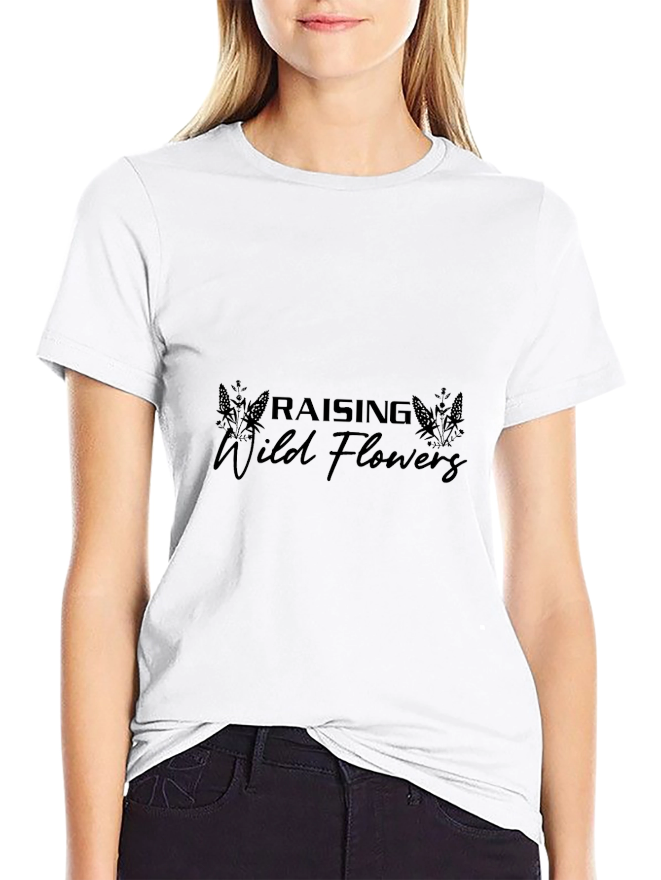 Raising Wild Flowers Black T-Shirt
