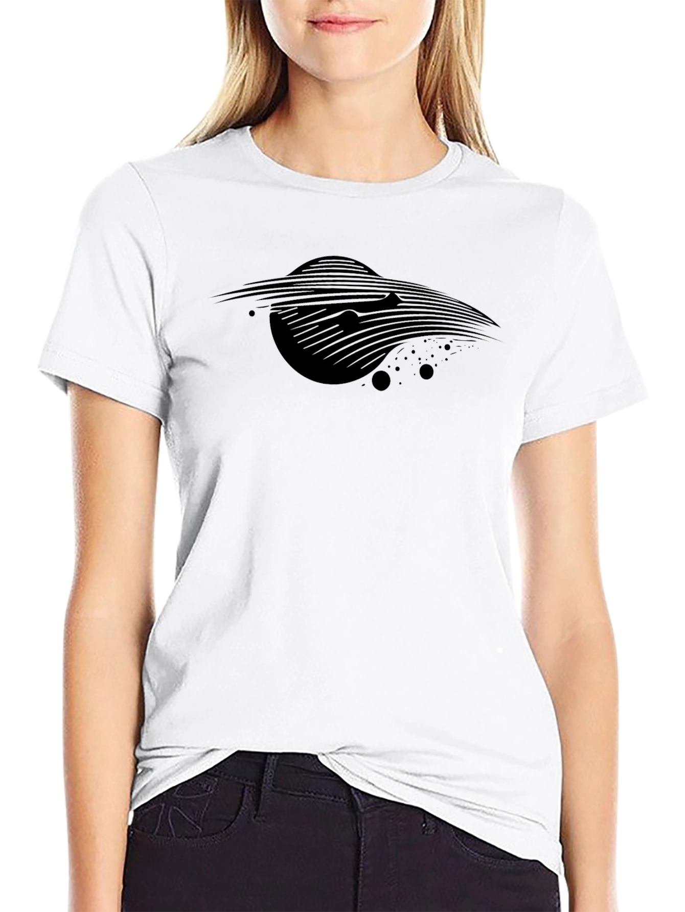Abstract Black Graphic T-Shirt
