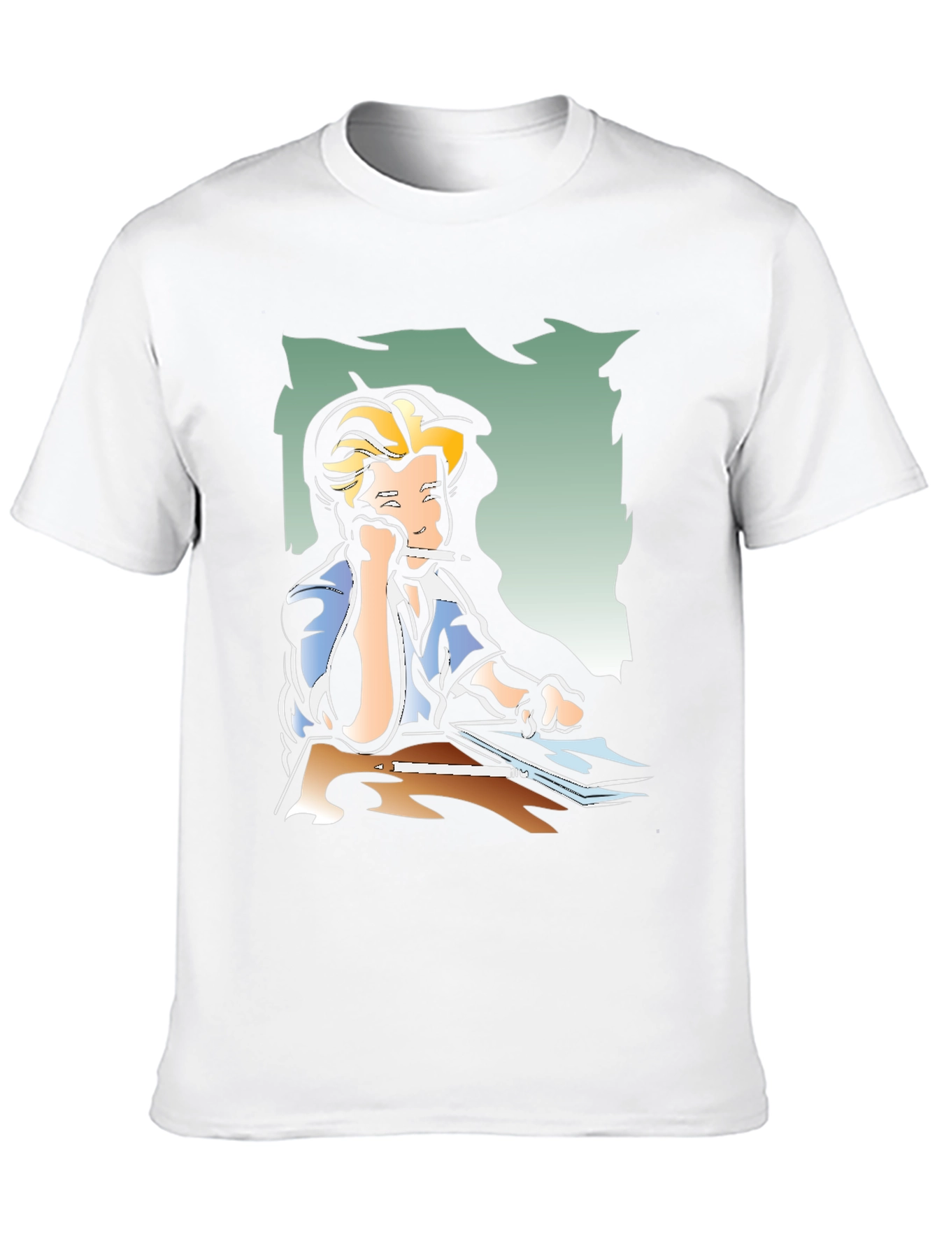 Creative Cartoon Graphic Tee - Black