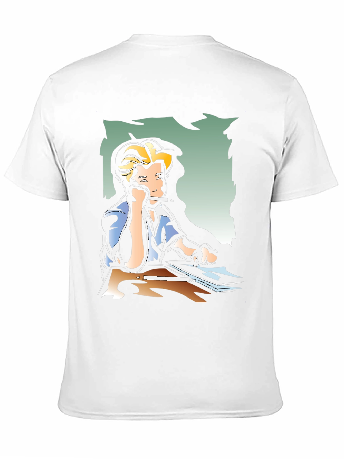 Creative Cartoon Graphic Tee - Black