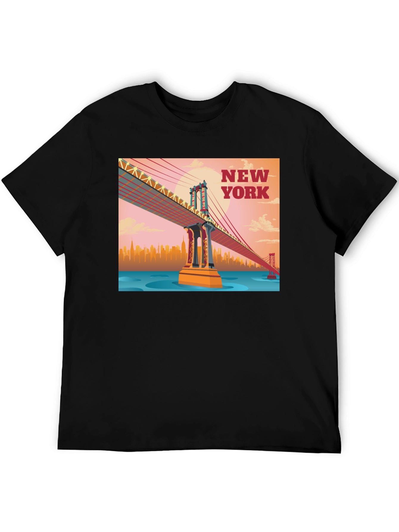 New York Bridge Graphic T-Shirt
