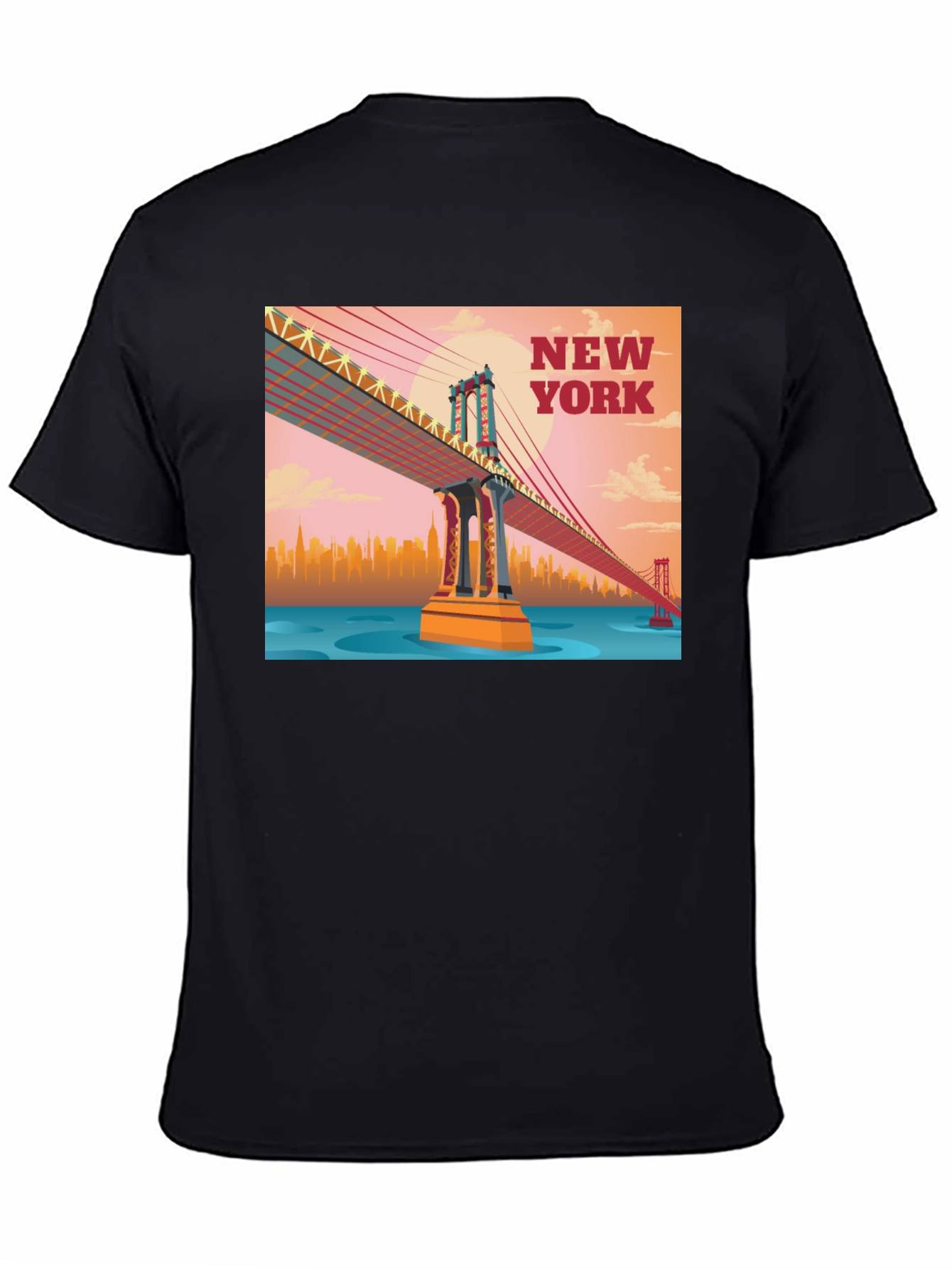 New York Bridge Graphic T-Shirt
