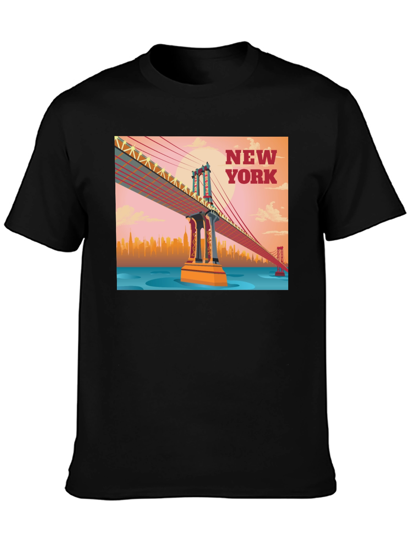 New York Bridge Graphic T-Shirt