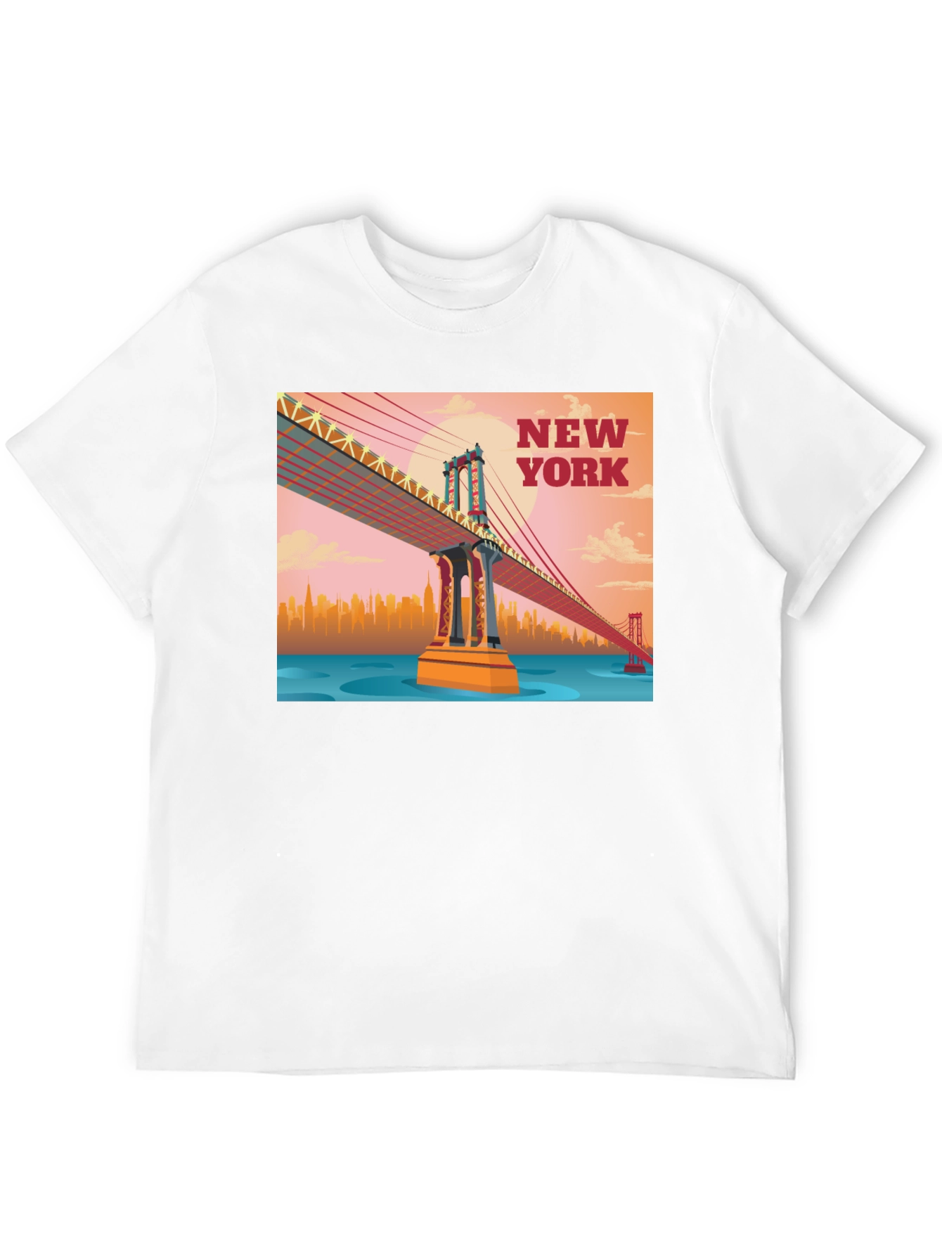 New York Bridge Graphic T-Shirt