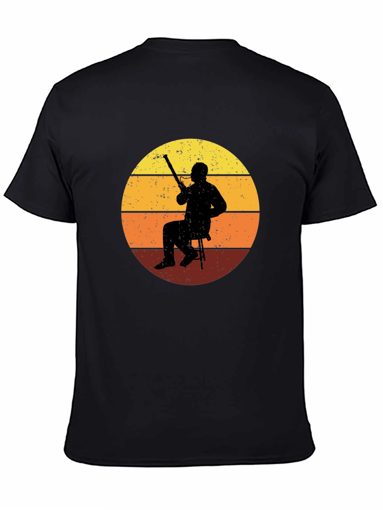 Bassoon Player Retro Sunset Graphic Tee
