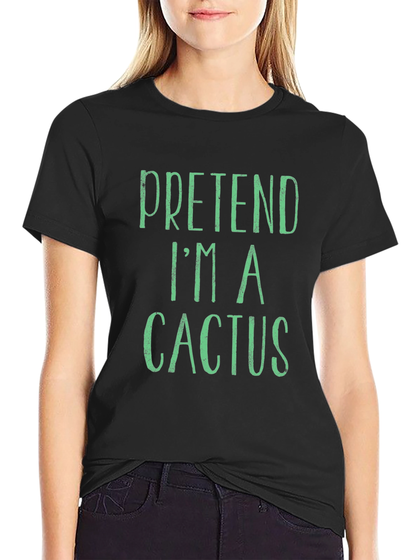 Pretend Im a Cactus Funny Graphic Novelty T-Shirt