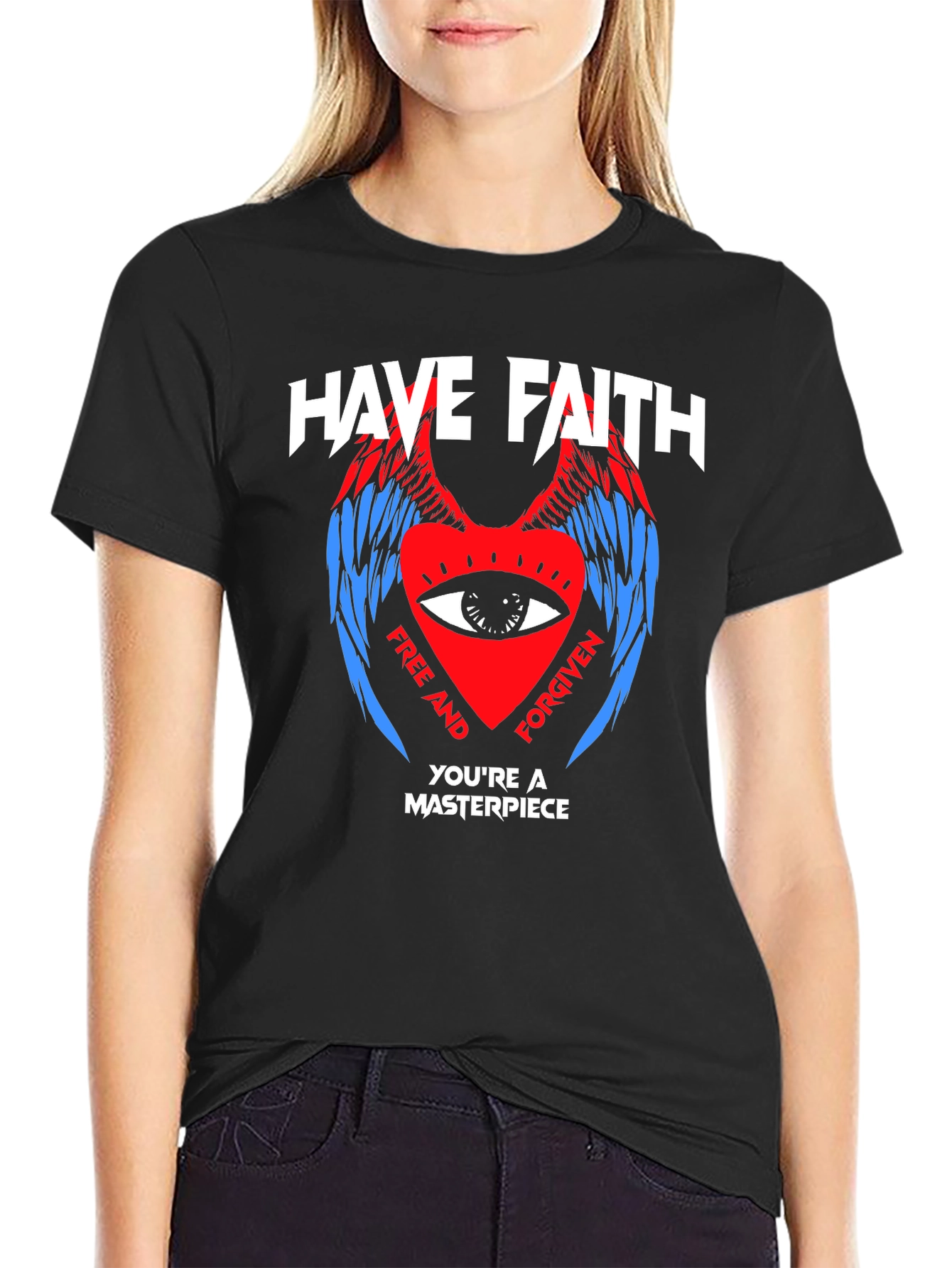 Have Faith T-Shirt: Heart Eye Design