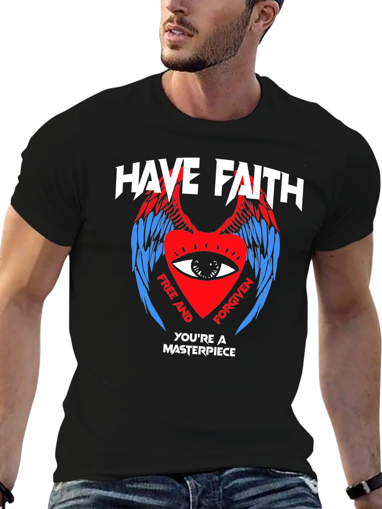 Have Faith T-Shirt: Heart Eye Design