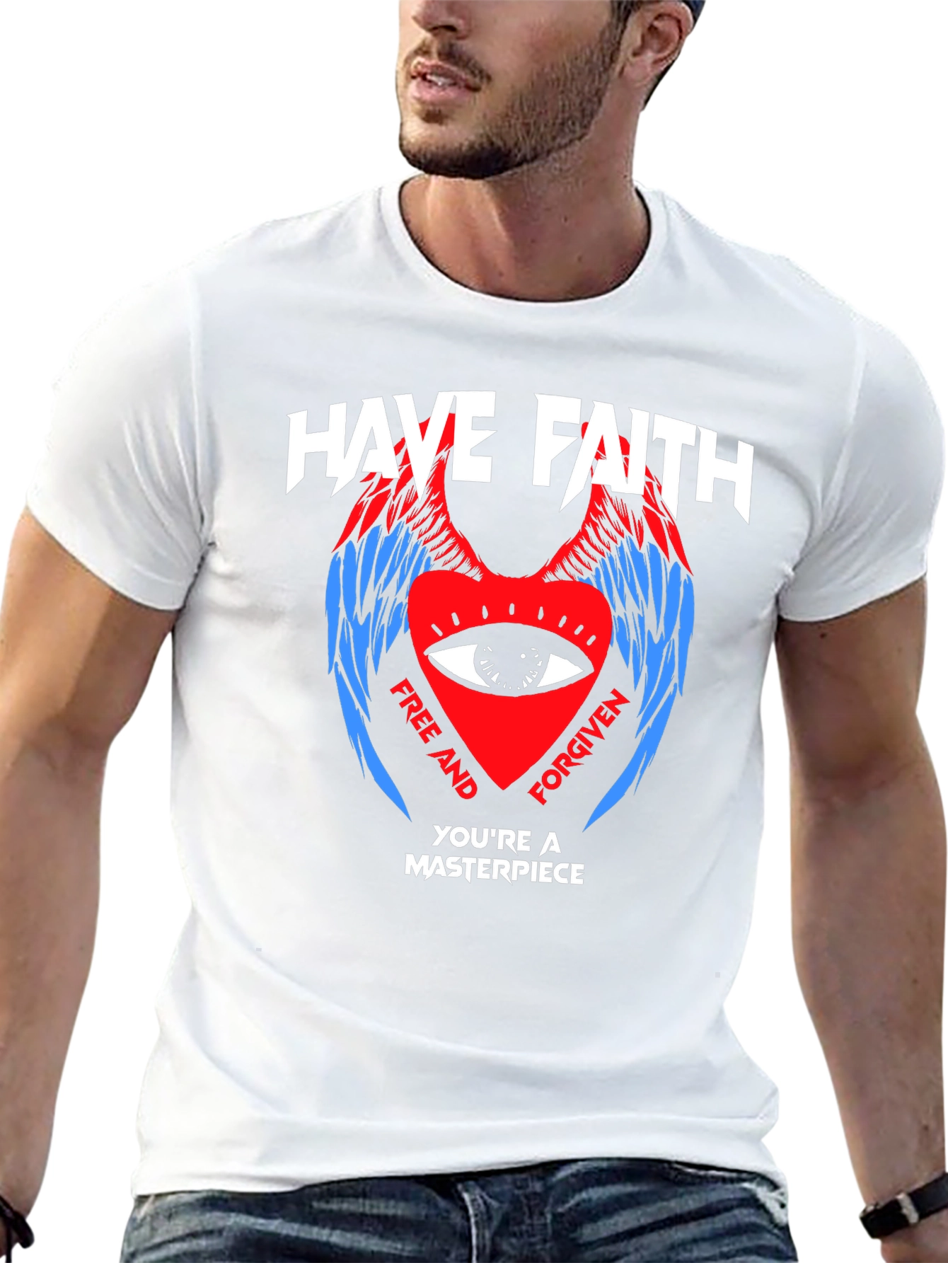 Have Faith T-Shirt: Heart Eye Design