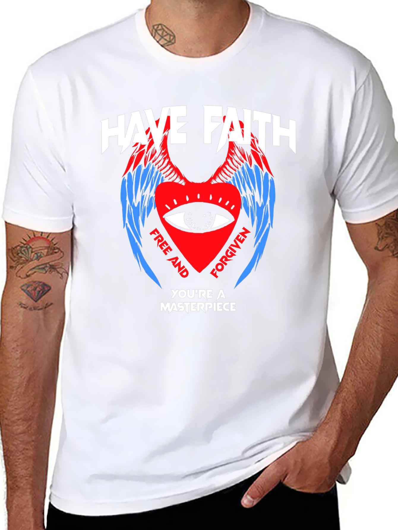 Have Faith T-Shirt: Heart Eye Design