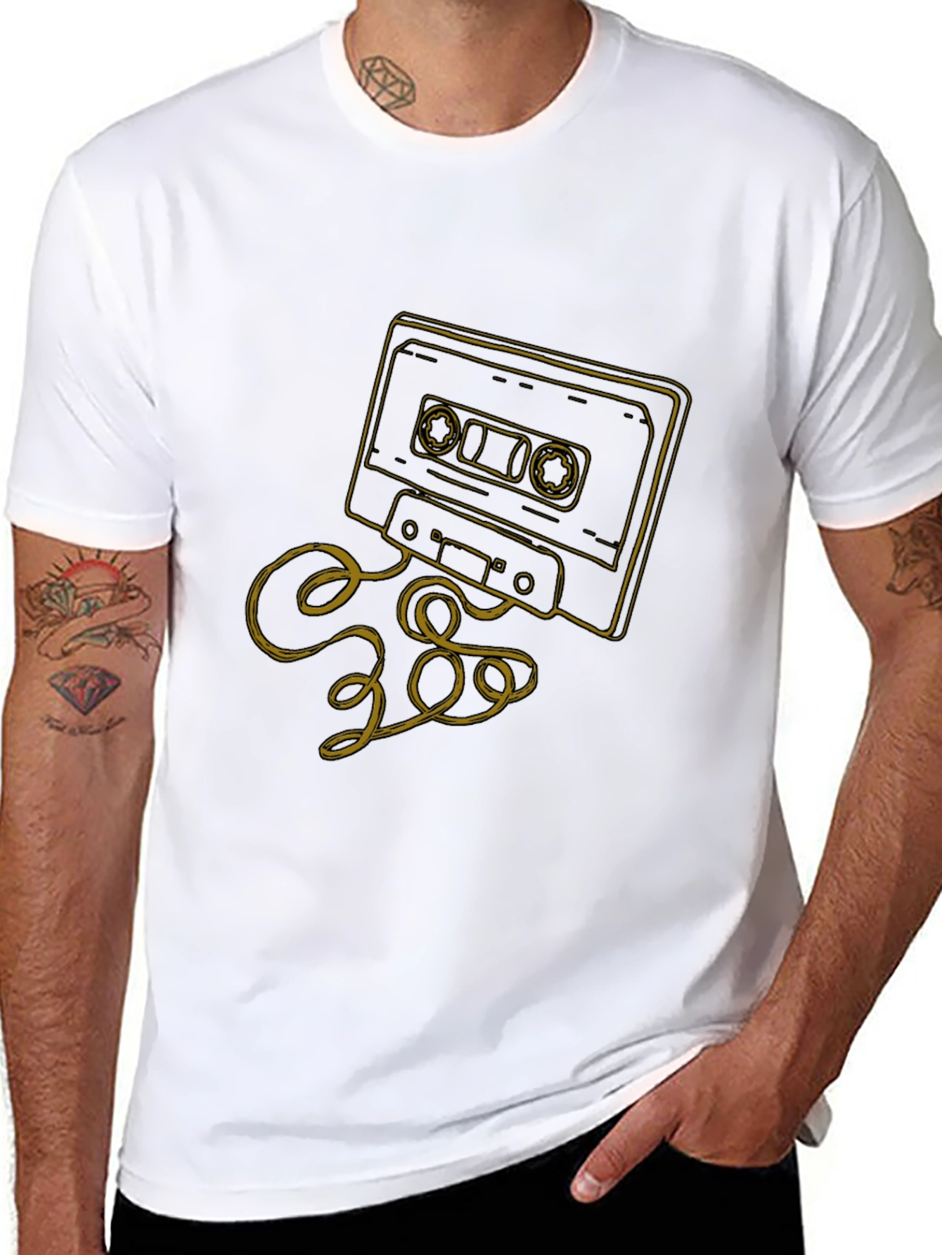 Retro Cassette Tape Graphic T-Shirt - Classic Style