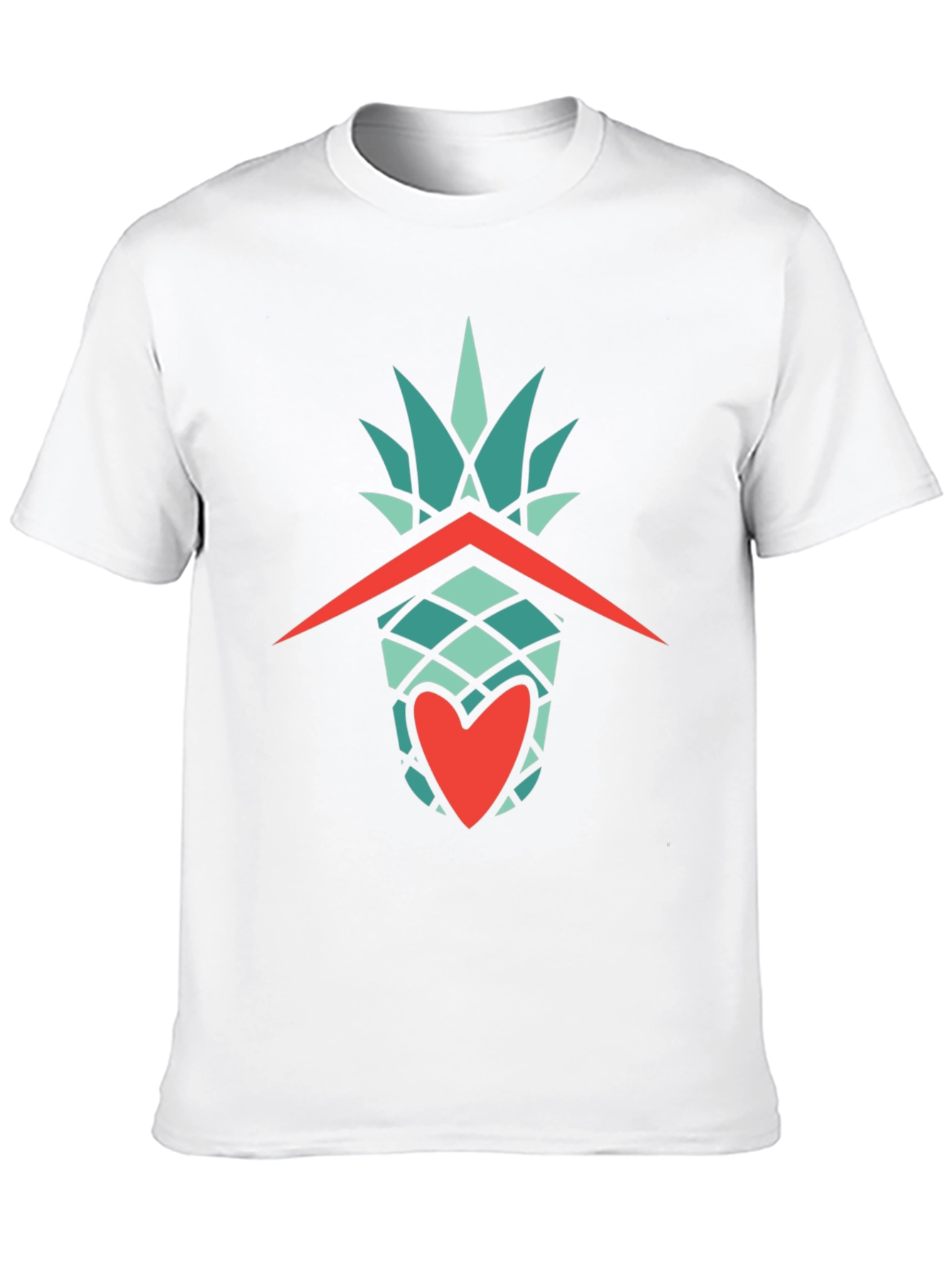 Pineapple Heart Graphic Tee - Casual Style