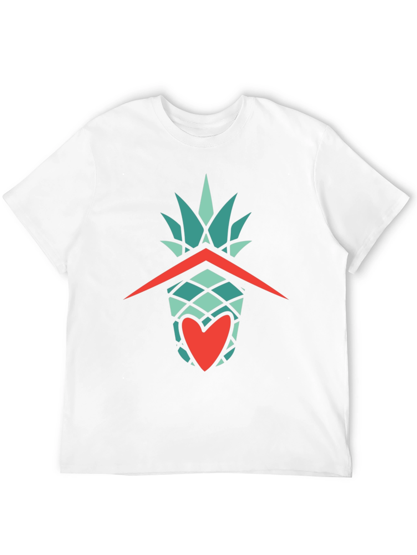 Pineapple Heart Graphic Tee - Casual Style