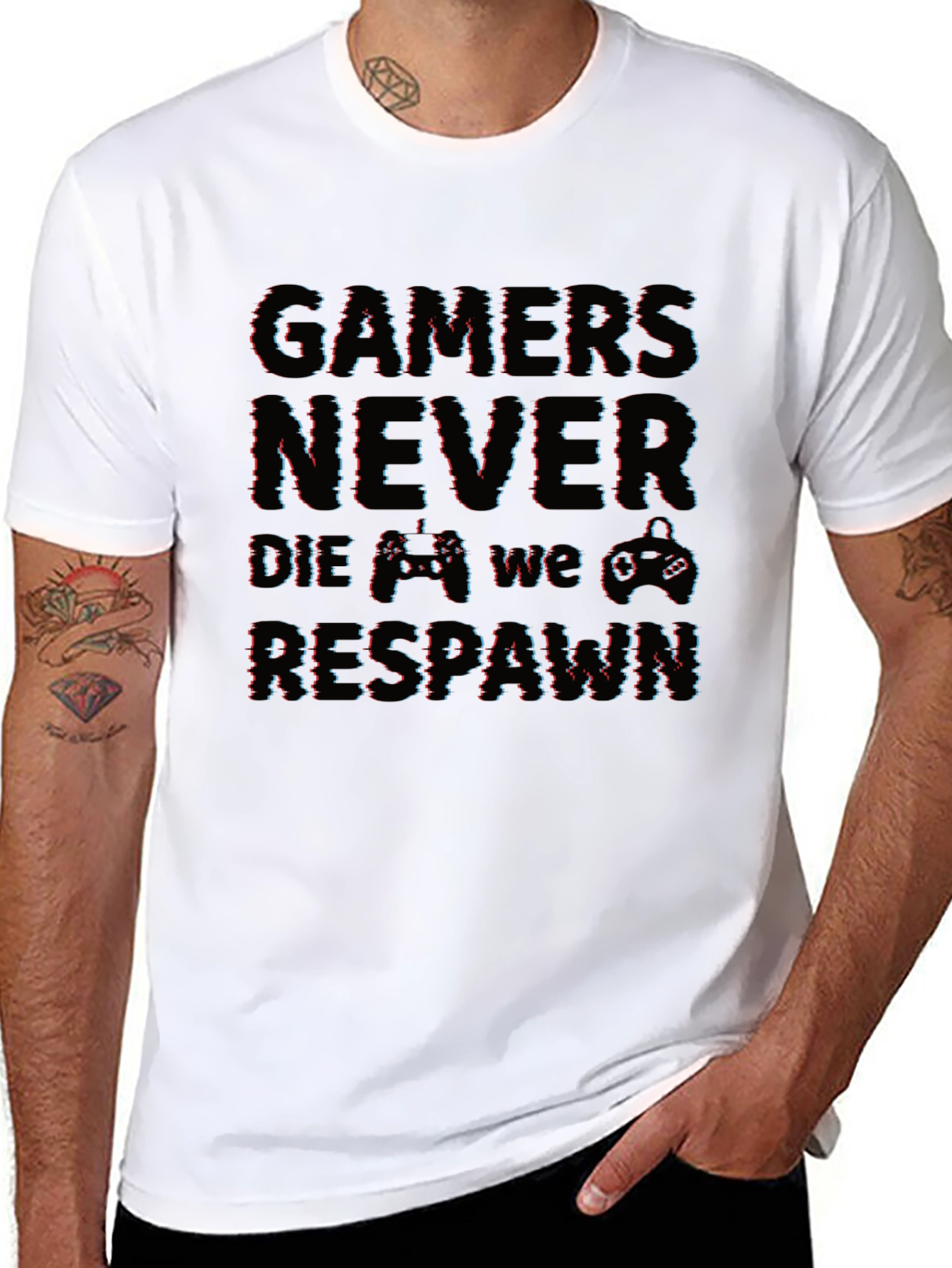 Gamers Never Die T-Shirt - Funny Video Game Tee