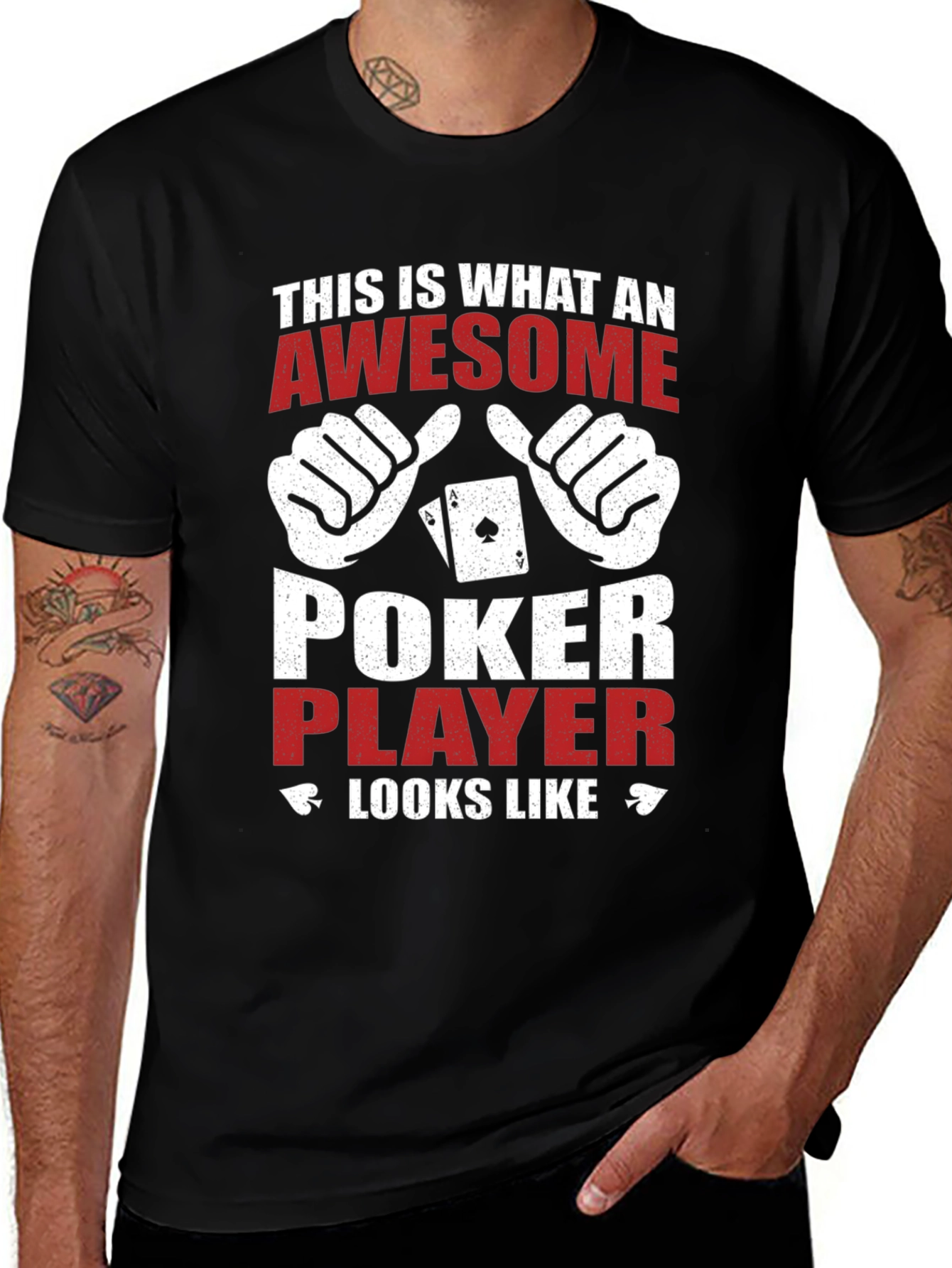 Awesome Poker Player Graphic T-Shirt
