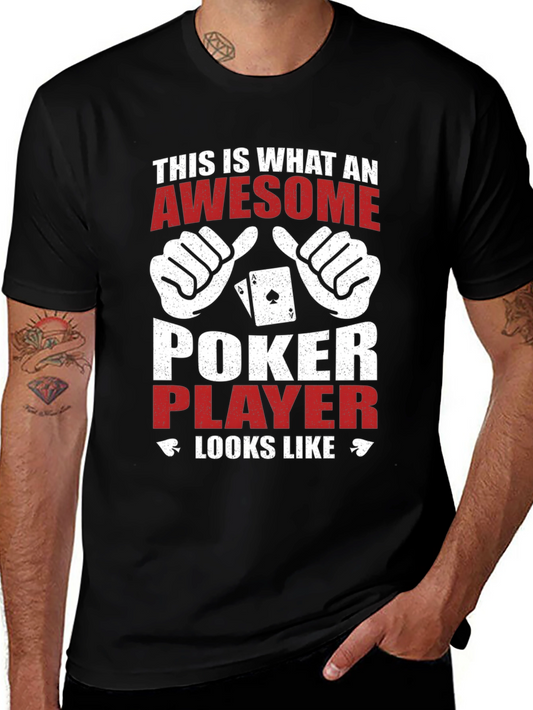 Awesome Poker Player Graphic T-Shirt
