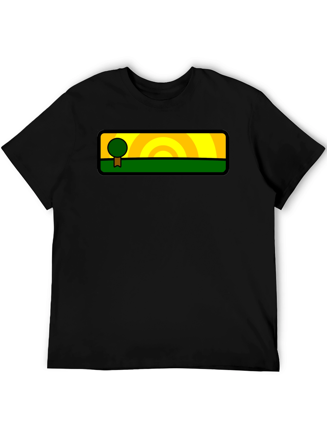 Nature-Inspired Graphic Tee - Tree & Sunset Design