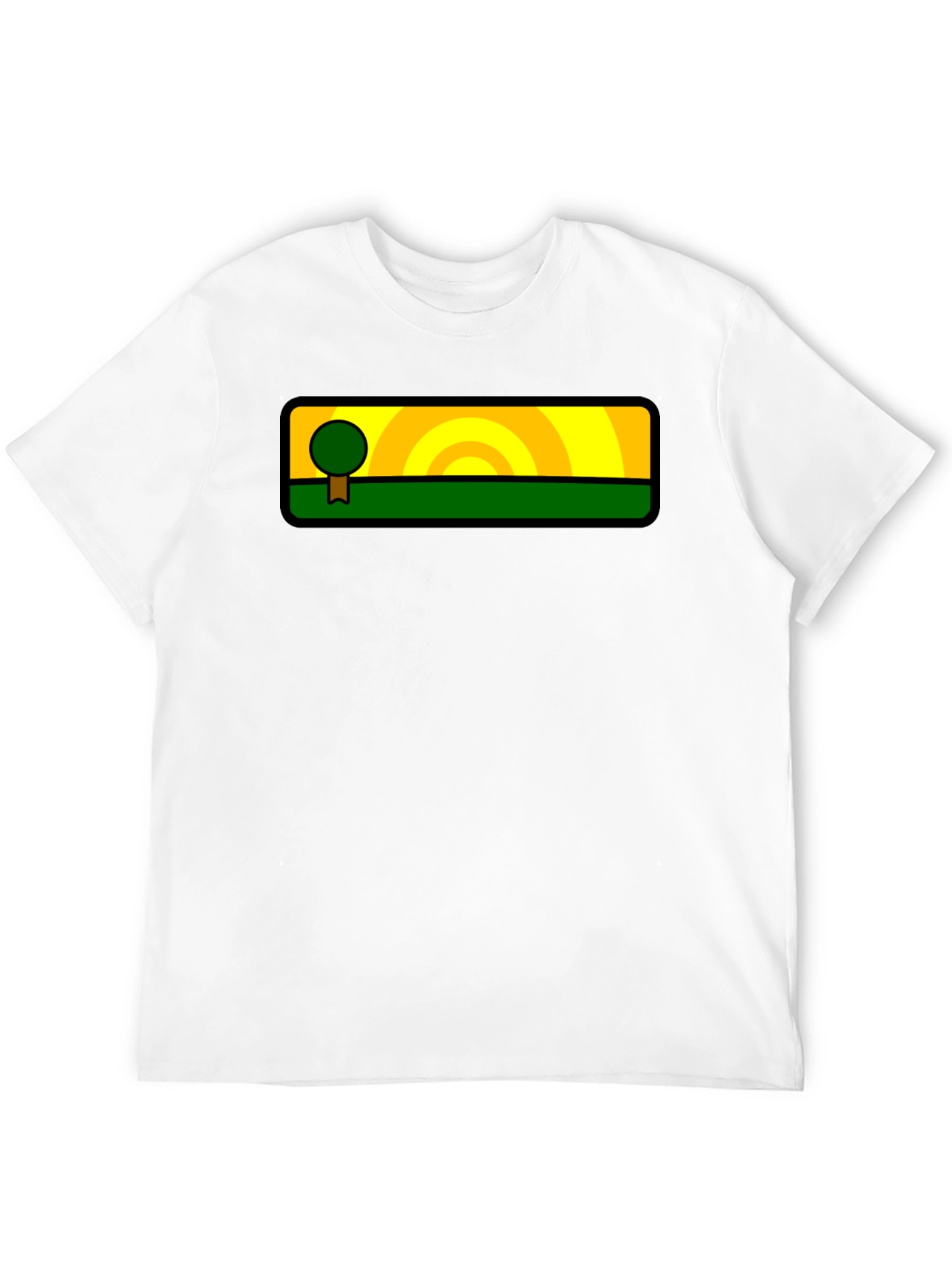 Nature-Inspired Graphic Tee - Tree & Sunset Design
