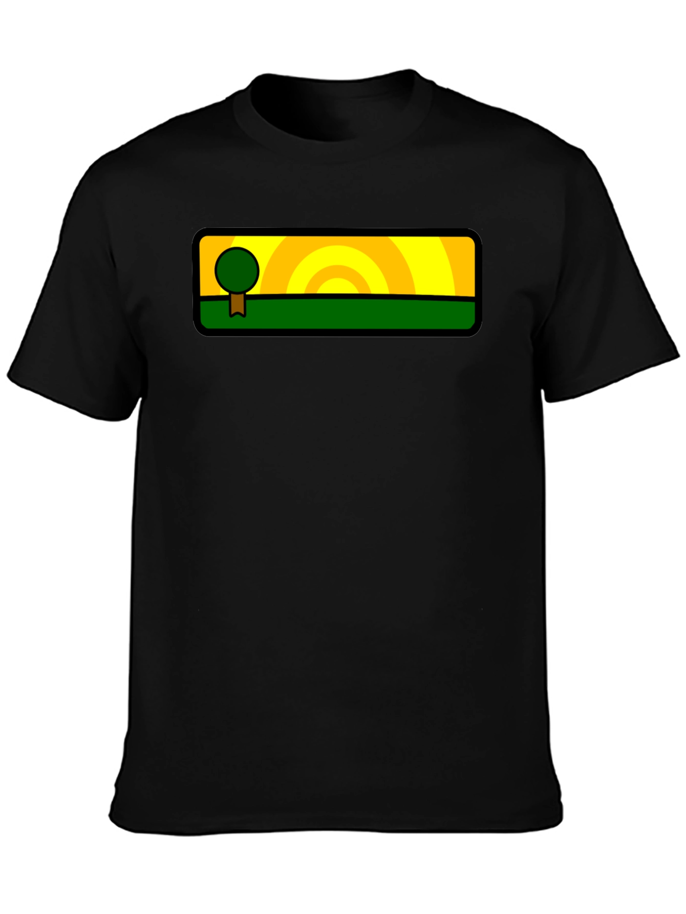 Nature-Inspired Graphic Tee - Tree & Sunset Design