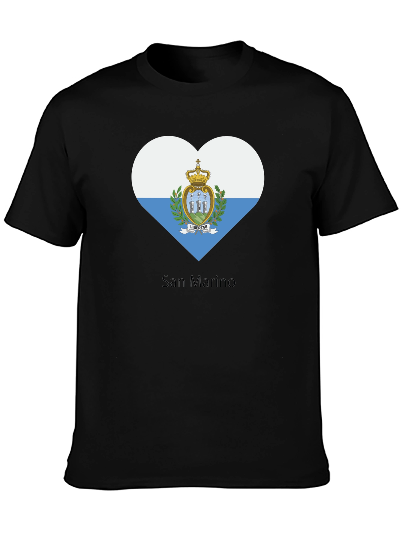 San Marino Flag Heart T-Shirt