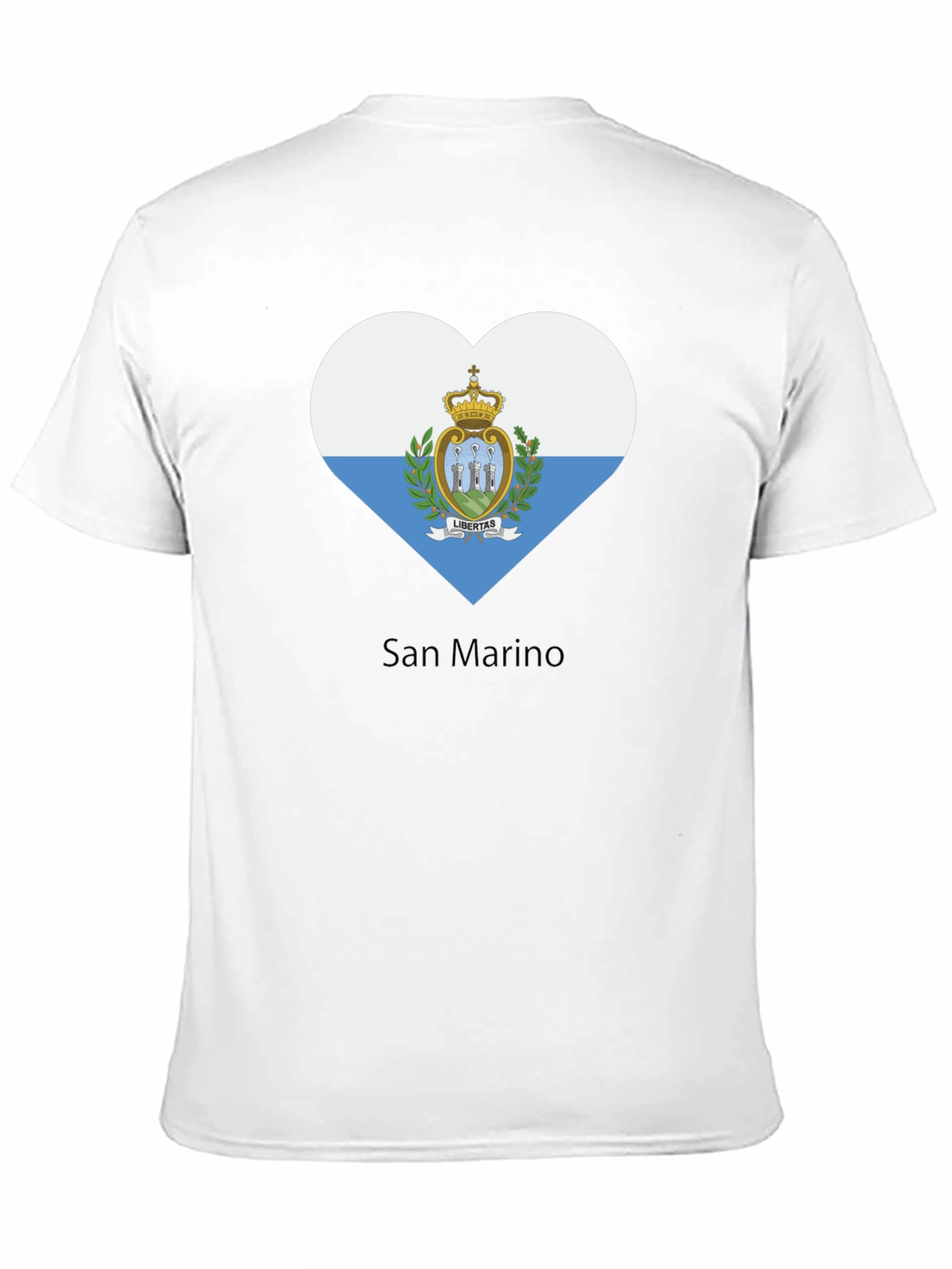 San Marino Flag Heart T-Shirt