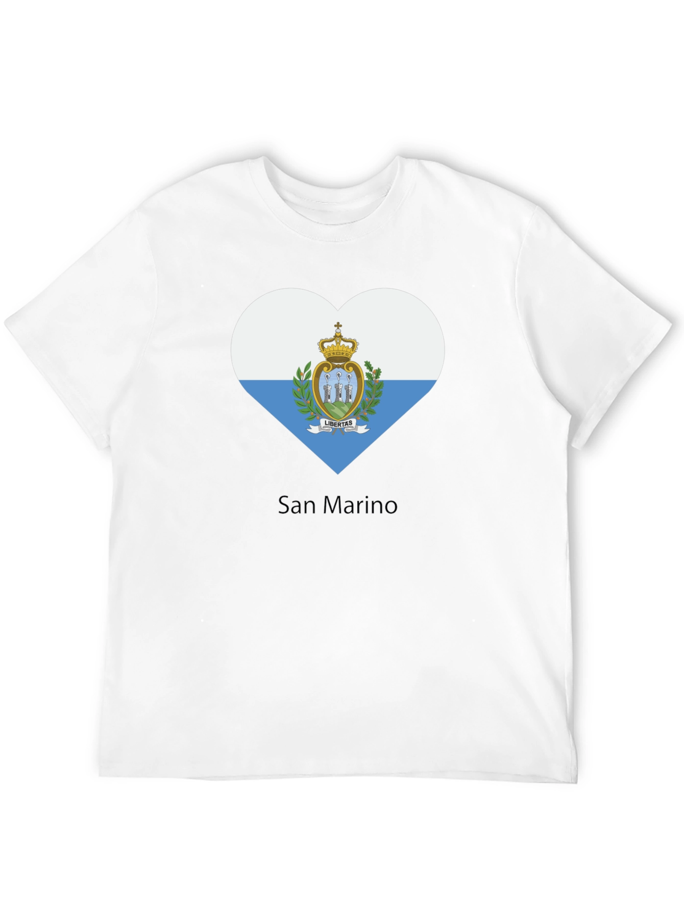 San Marino Flag Heart T-Shirt