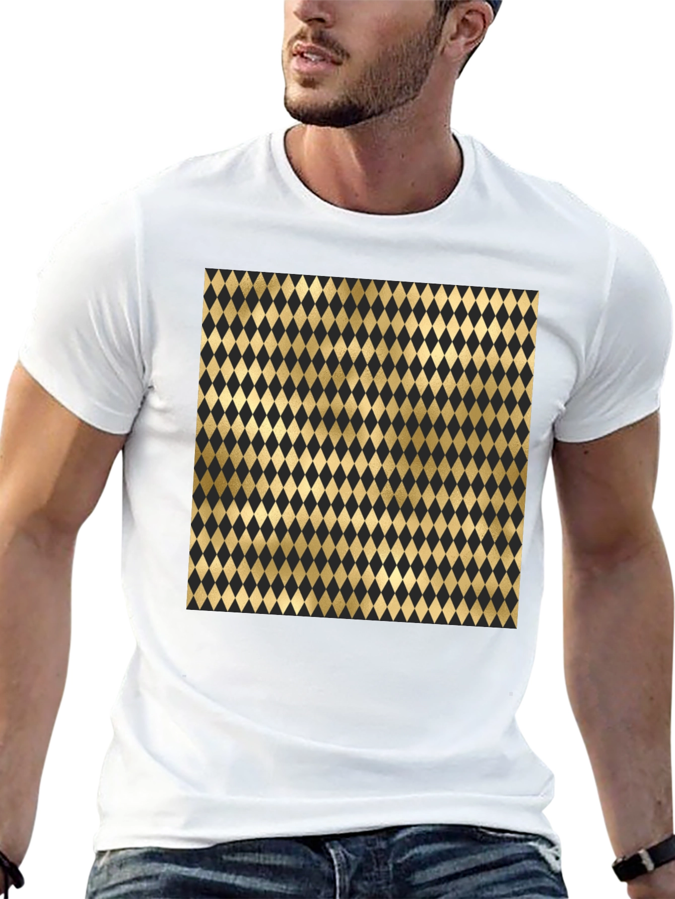 Stylish Diamond Pattern Tee