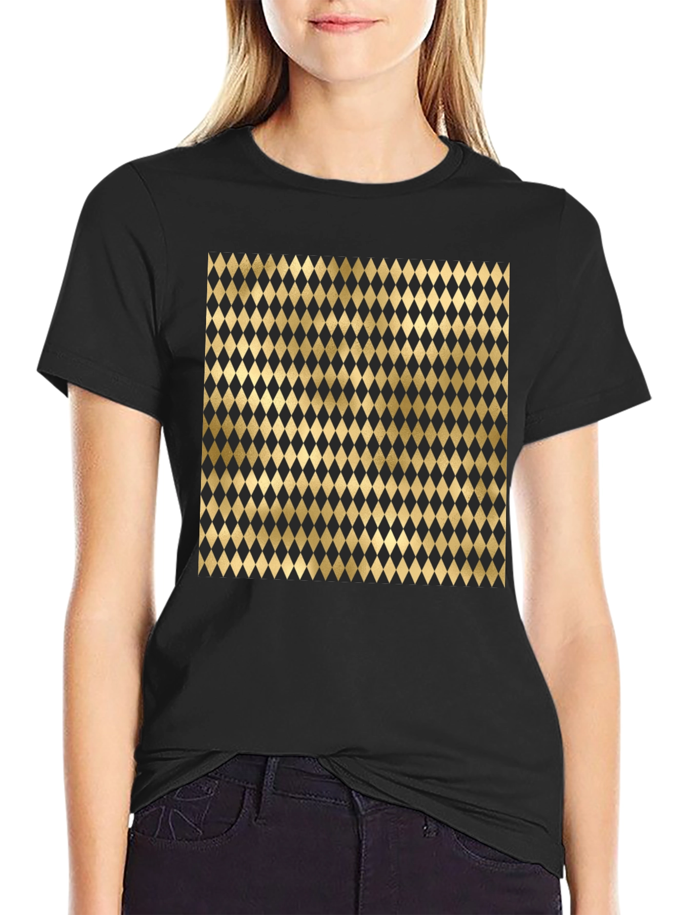 Stylish Diamond Pattern Tee