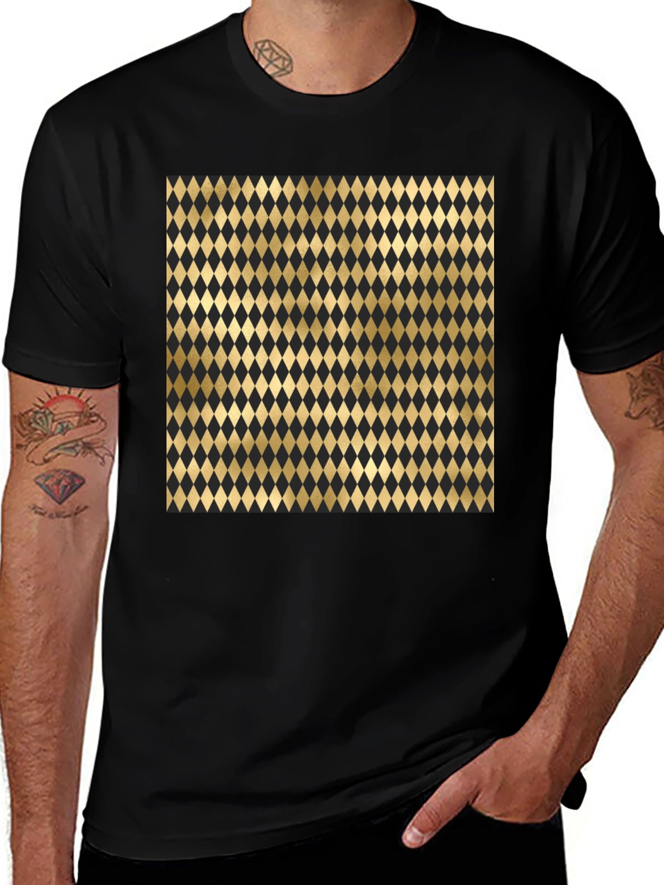 Stylish Diamond Pattern Tee