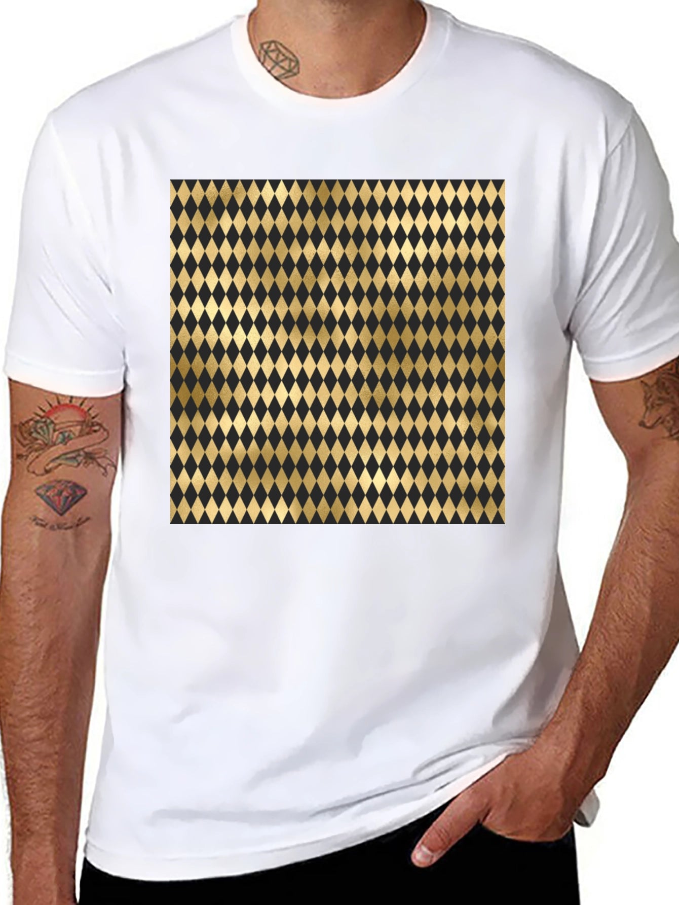 Stylish Diamond Pattern Tee