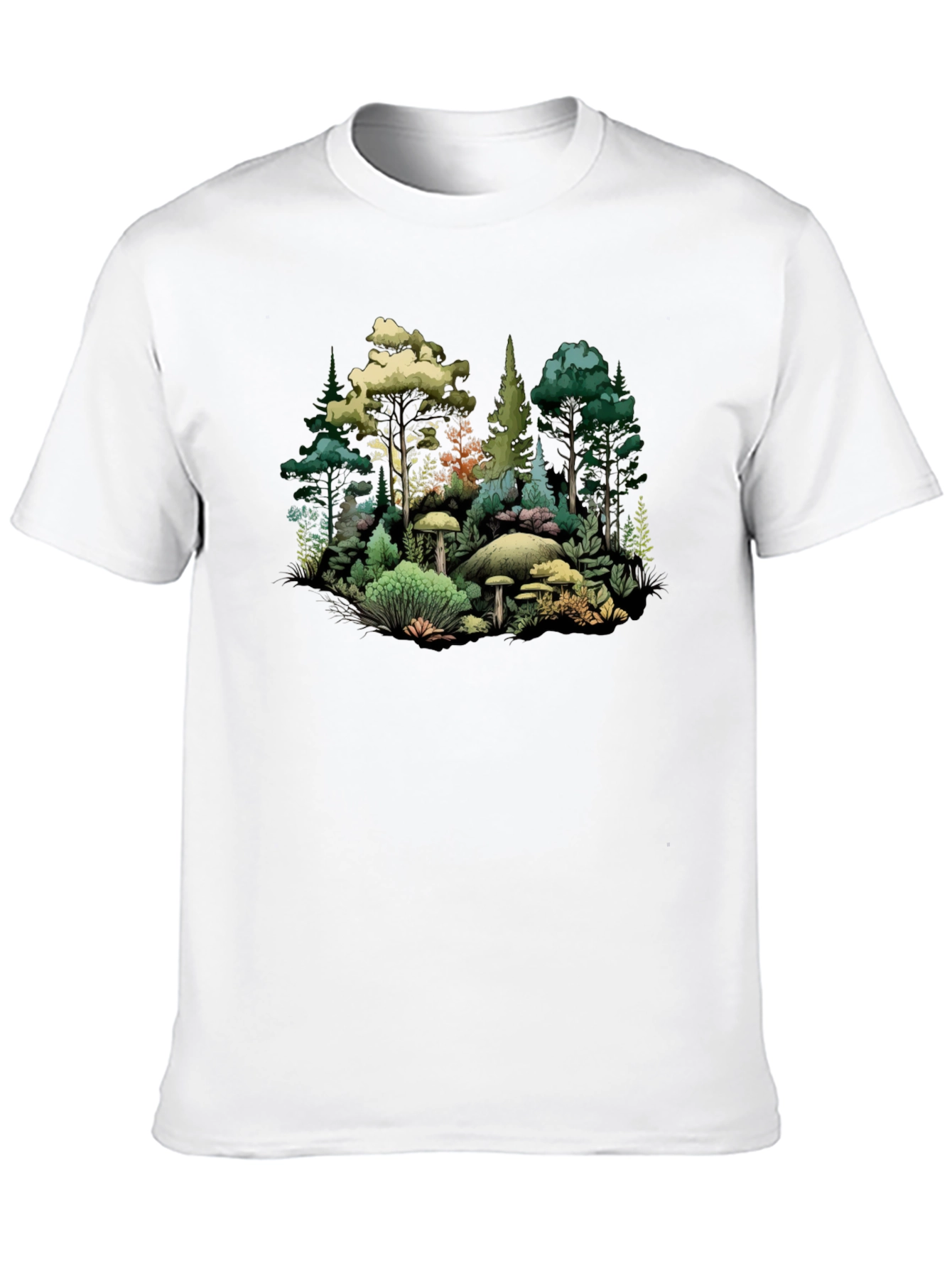 Forest Scene Graphic Tee - Nature Inspired Design
