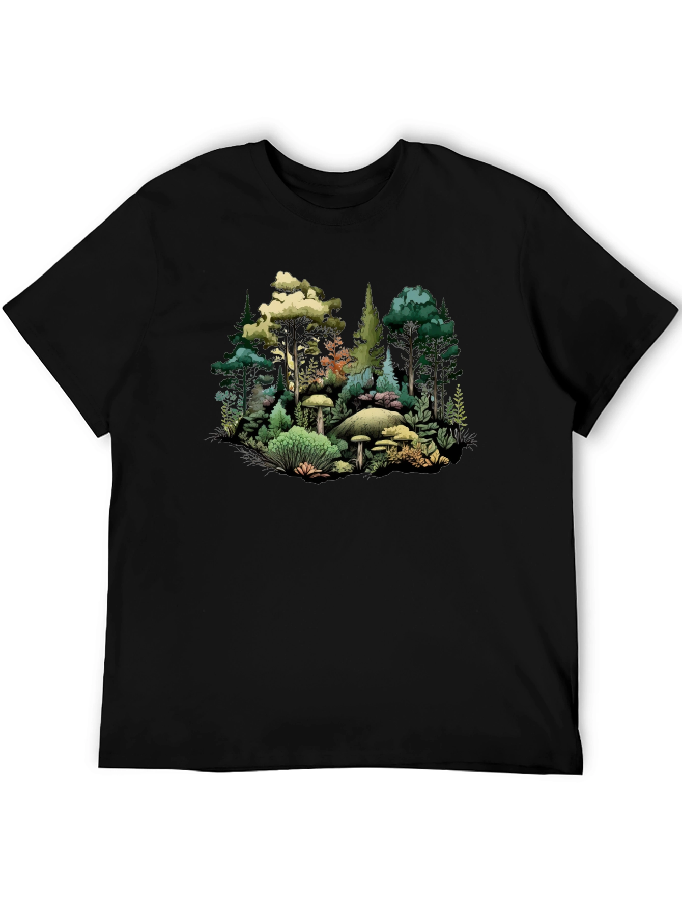 Forest Scene Graphic Tee - Nature Inspired Design