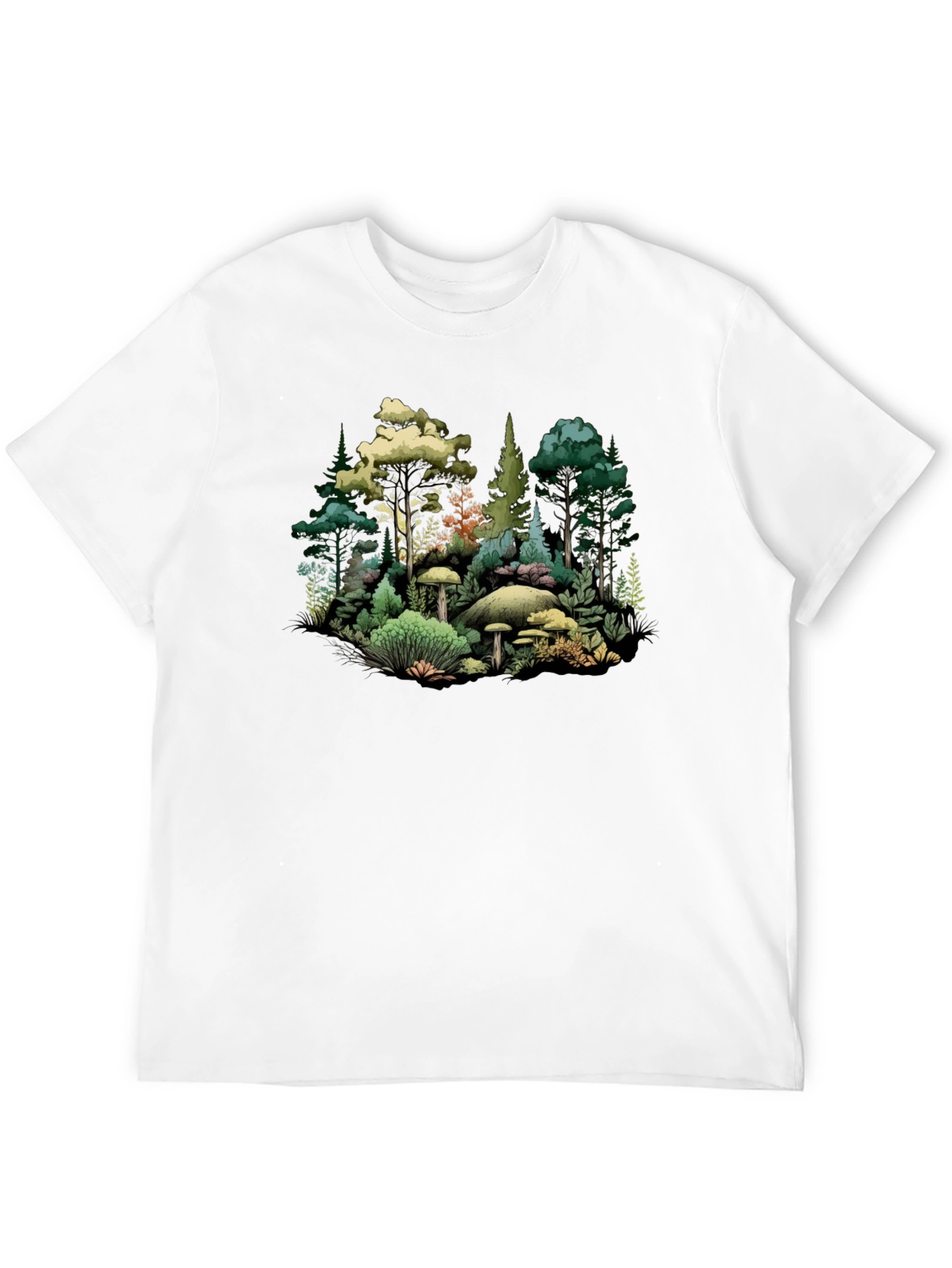 Forest Scene Graphic Tee - Nature Inspired Design