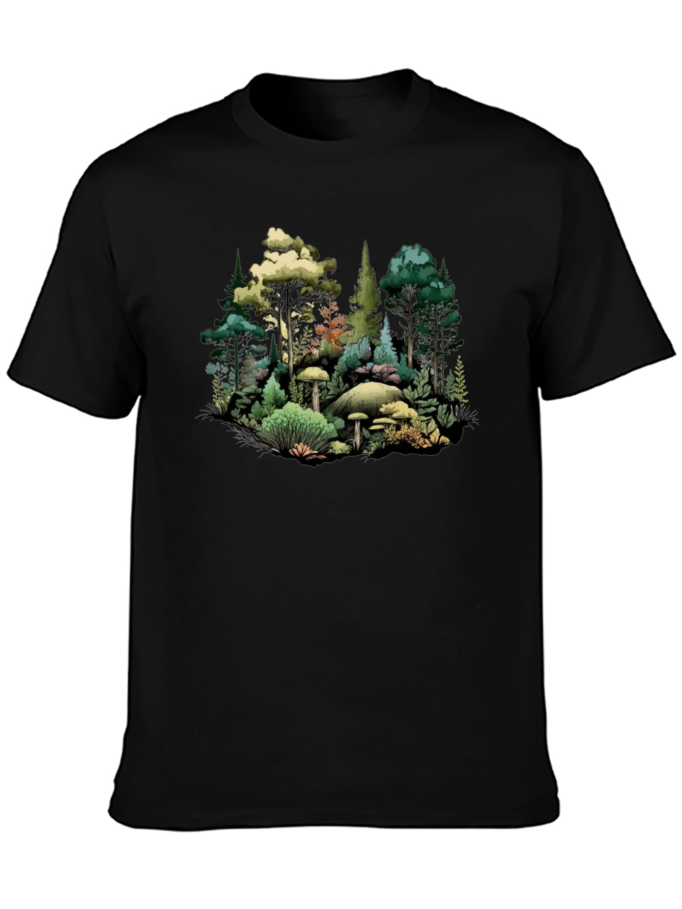 Forest Scene Graphic Tee - Nature Inspired Design