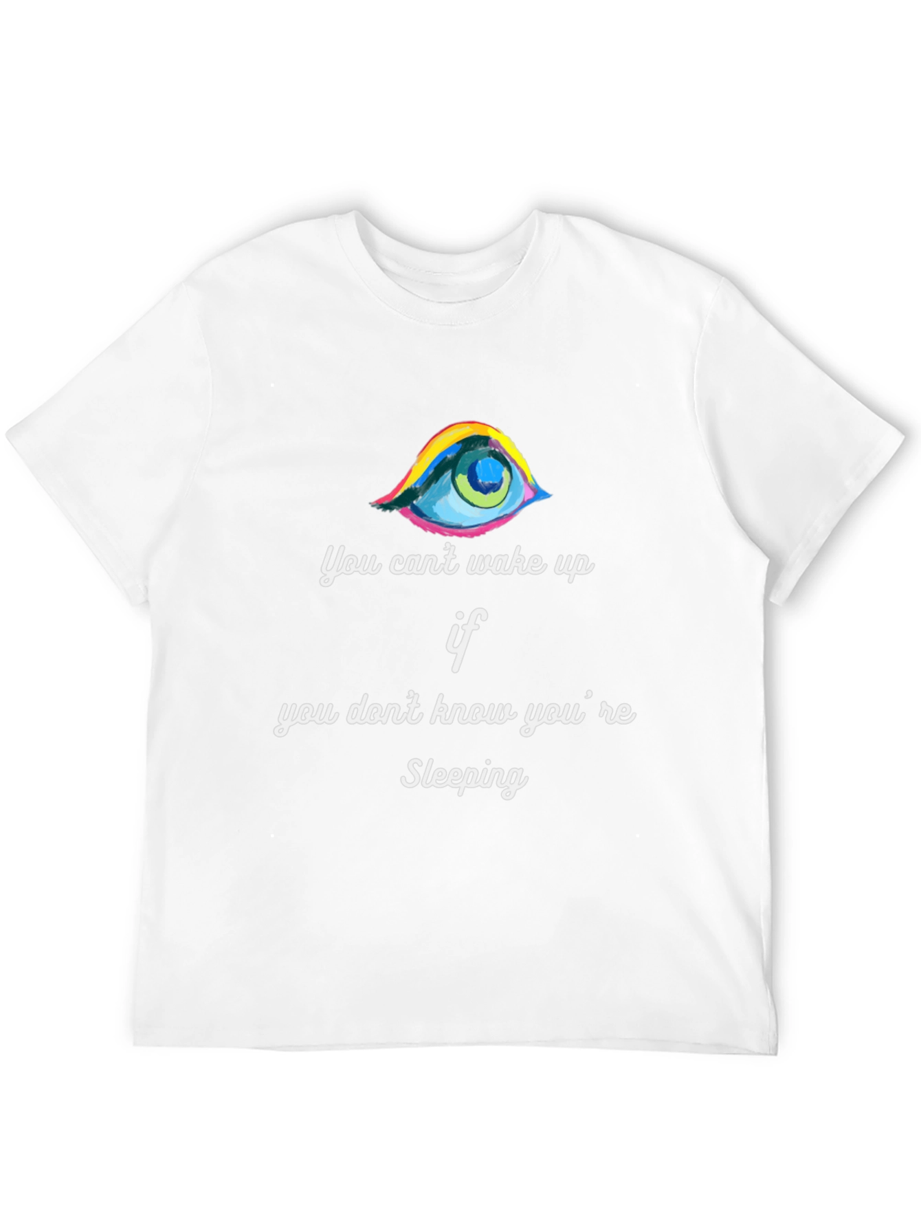 Eye-Catching Sleeping Graphic Tee - Black
