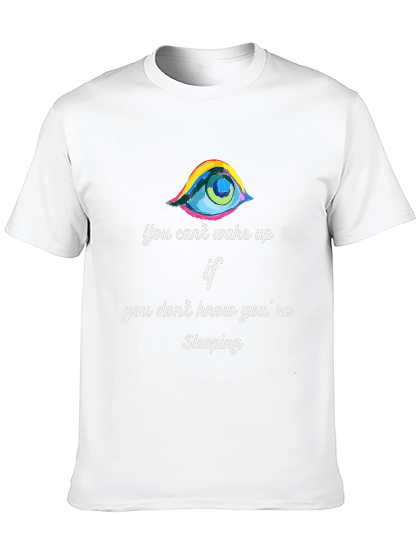 Eye-Catching Sleeping Graphic Tee - Black
