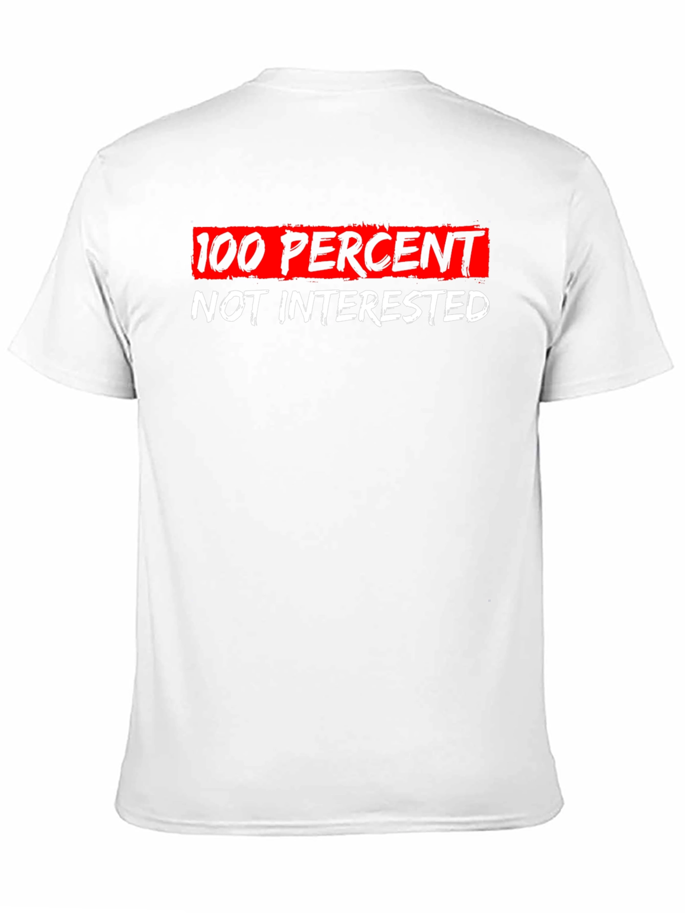 100% Not Interested Graphic Tee - Black