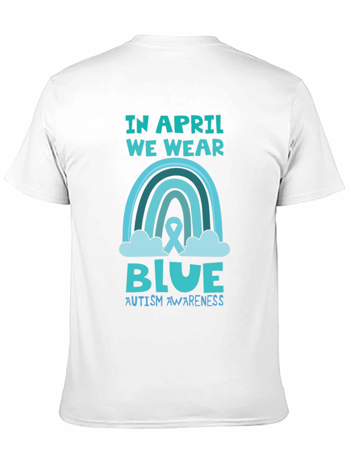 Autism Awareness Blue Rainbow T-Shirt