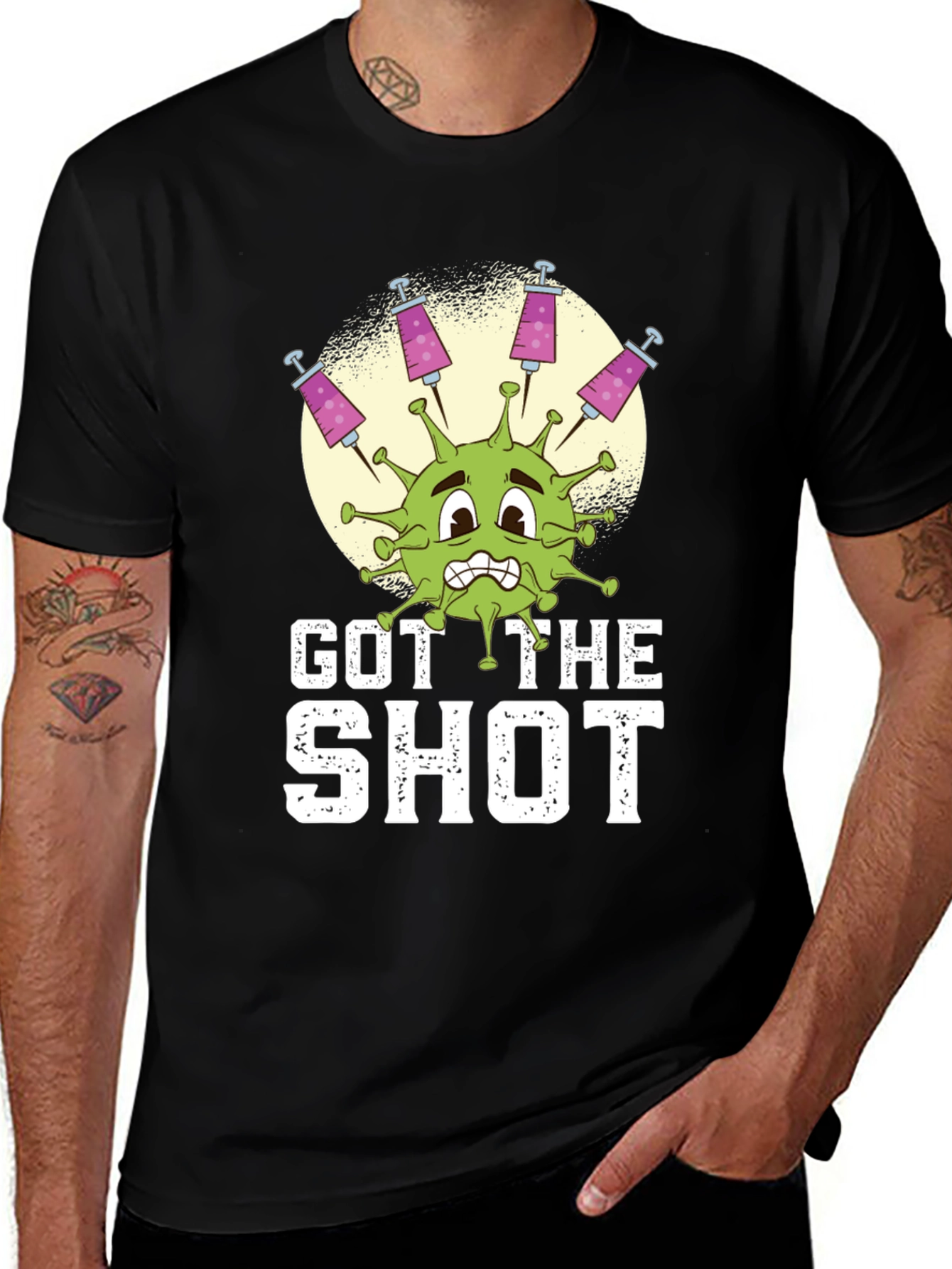 Got The Shot Graphic Tee - Funny Vaccine T-Shirt