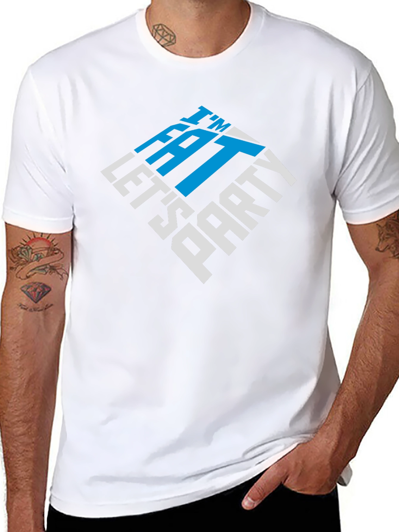Im Fat Lets Party Graphic Tee - Fun T-Shirt