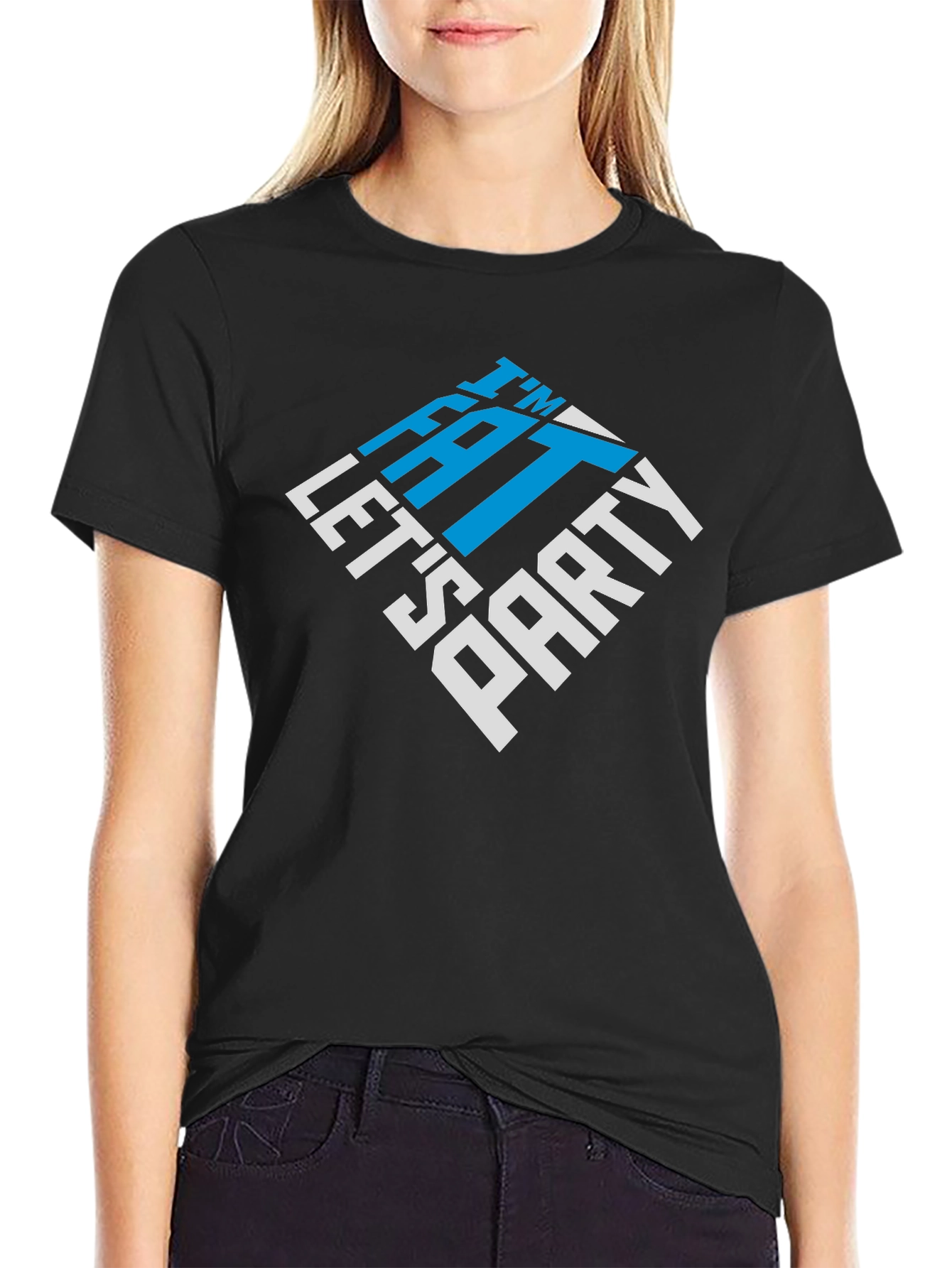 Im Fat Lets Party Graphic Tee - Fun T-Shirt