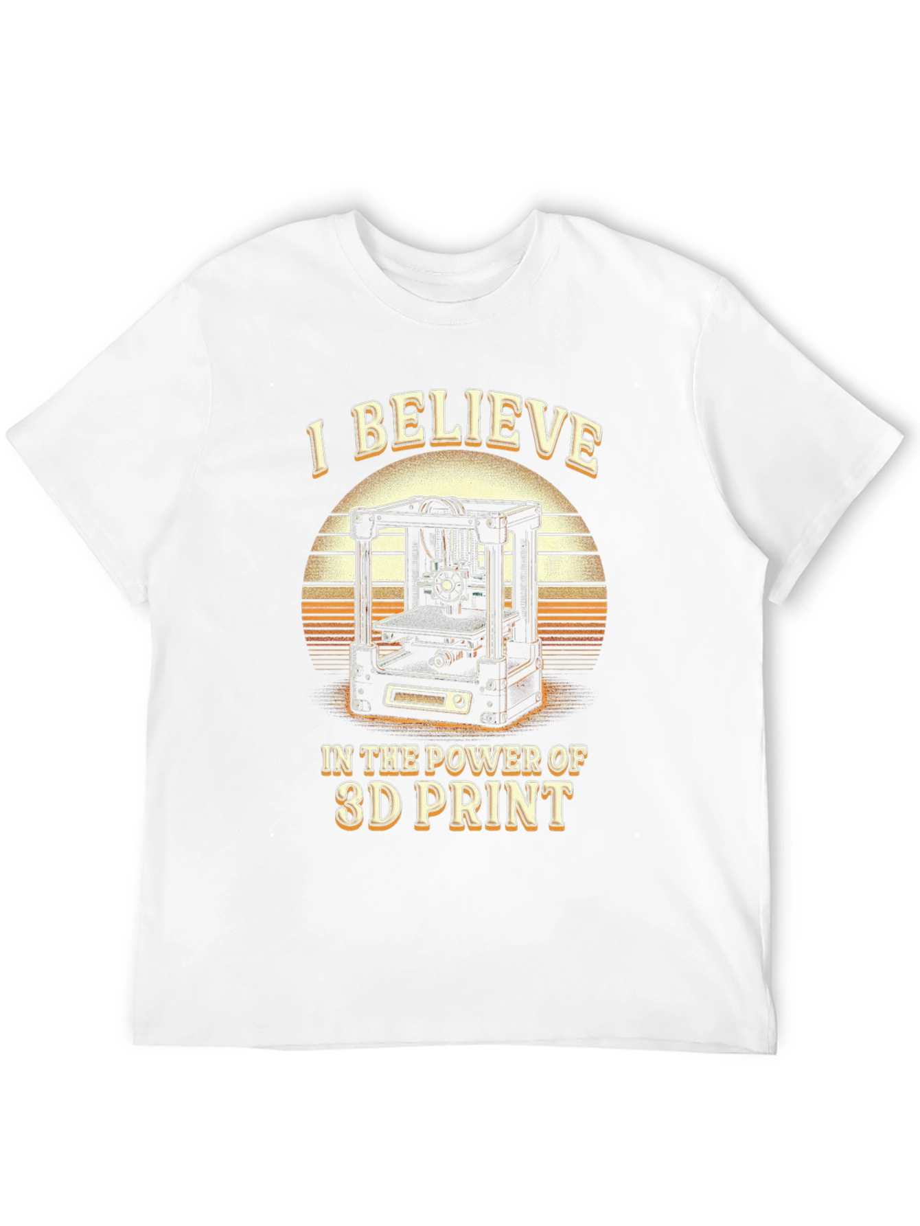 3D Print Believer T-Shirt - Black