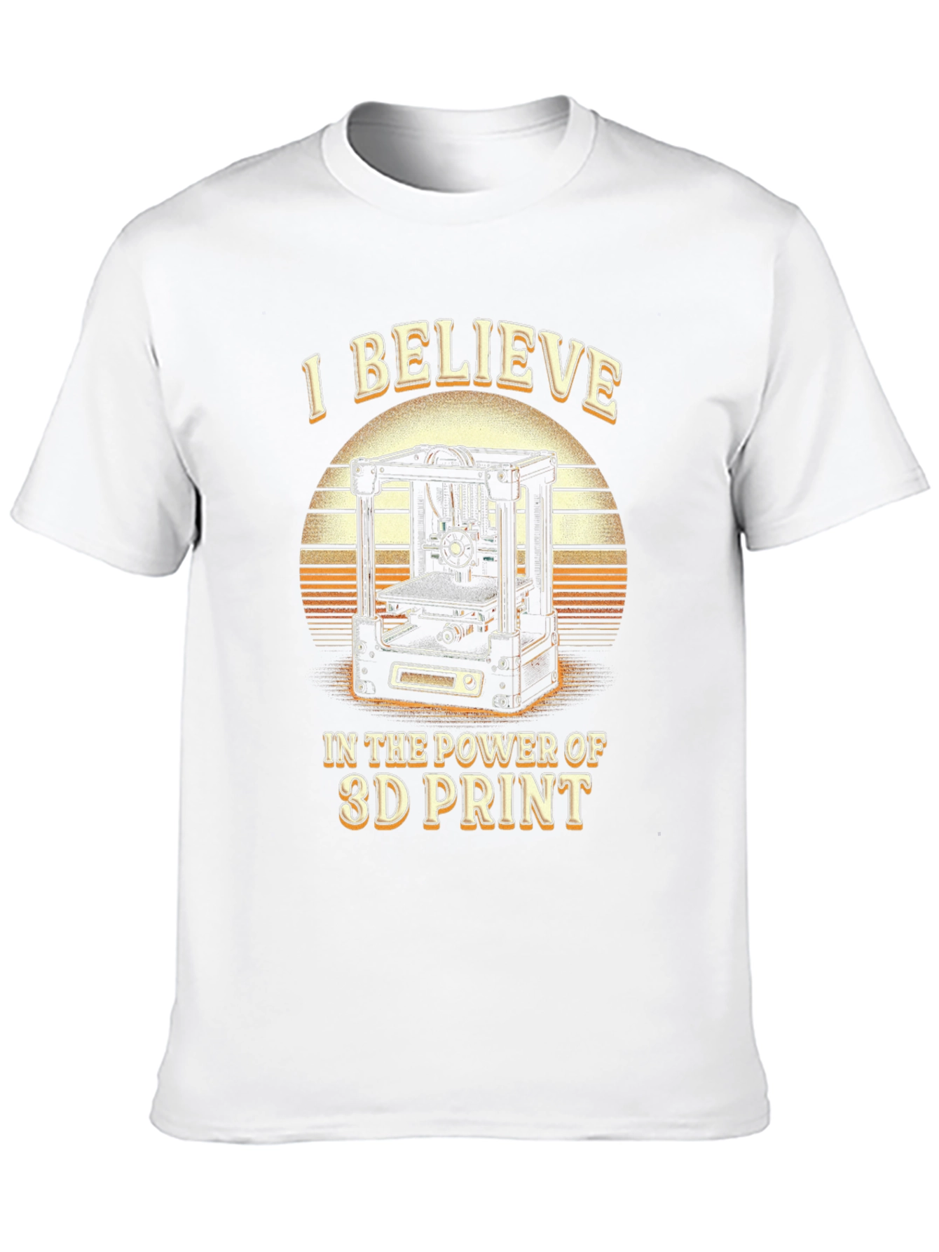 3D Print Believer T-Shirt - Black