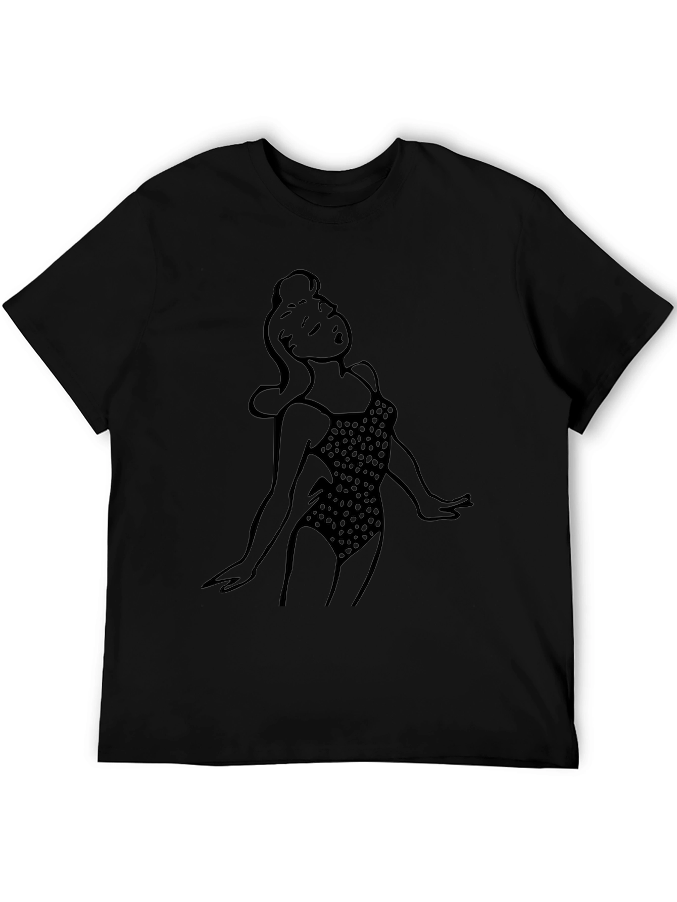Retro Pin-Up Girl Black T-Shirt