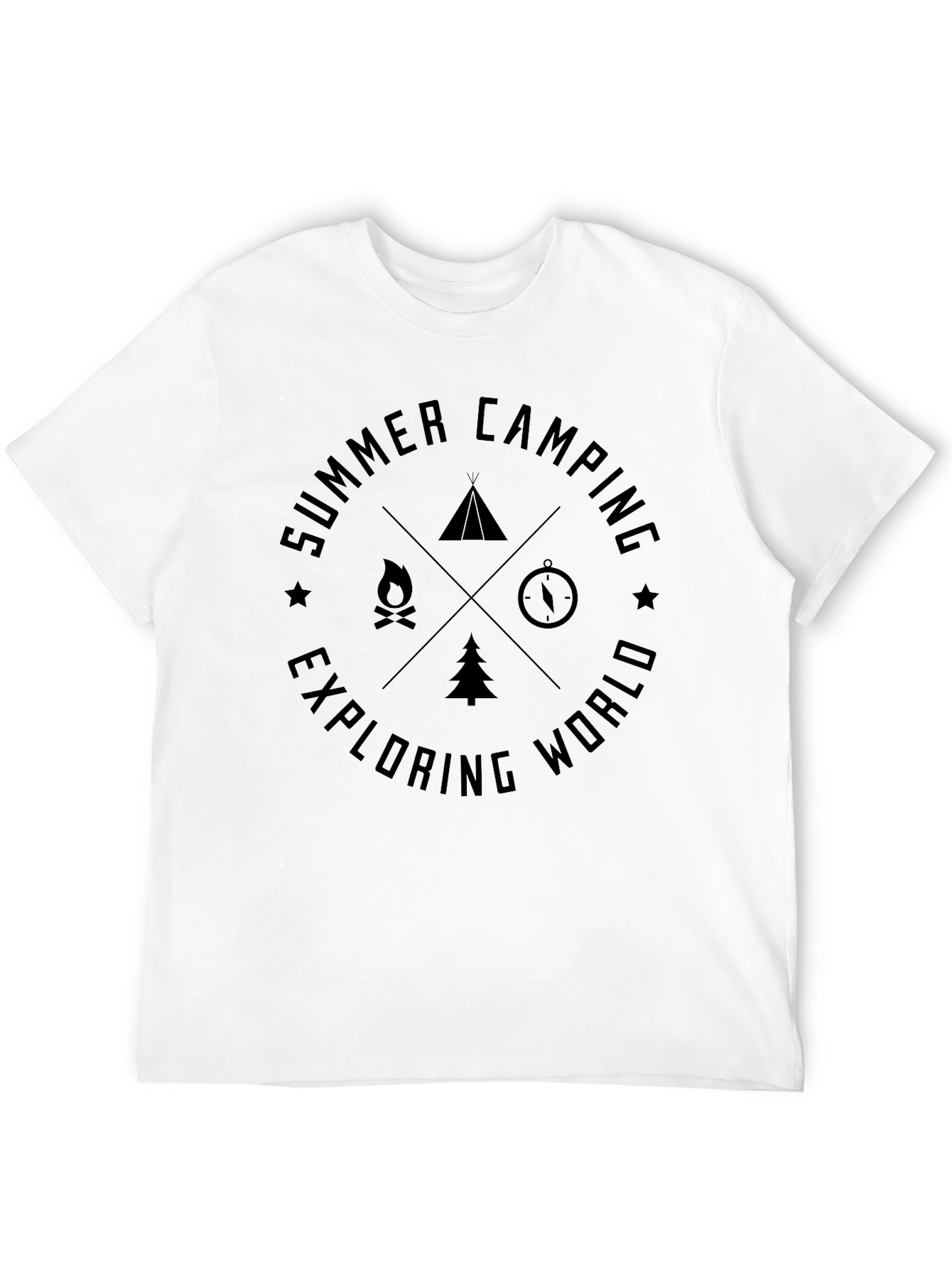 Summer Camping Exploring World Graphic T-Shirt