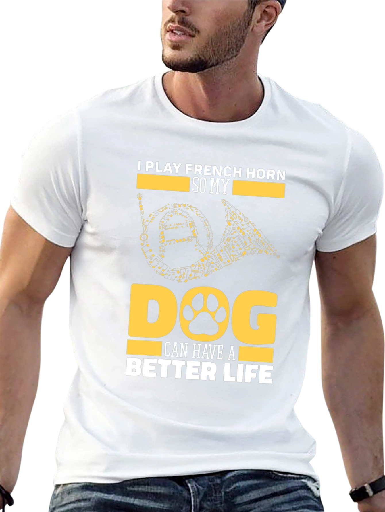 French Horn Dog Lover T-Shirt